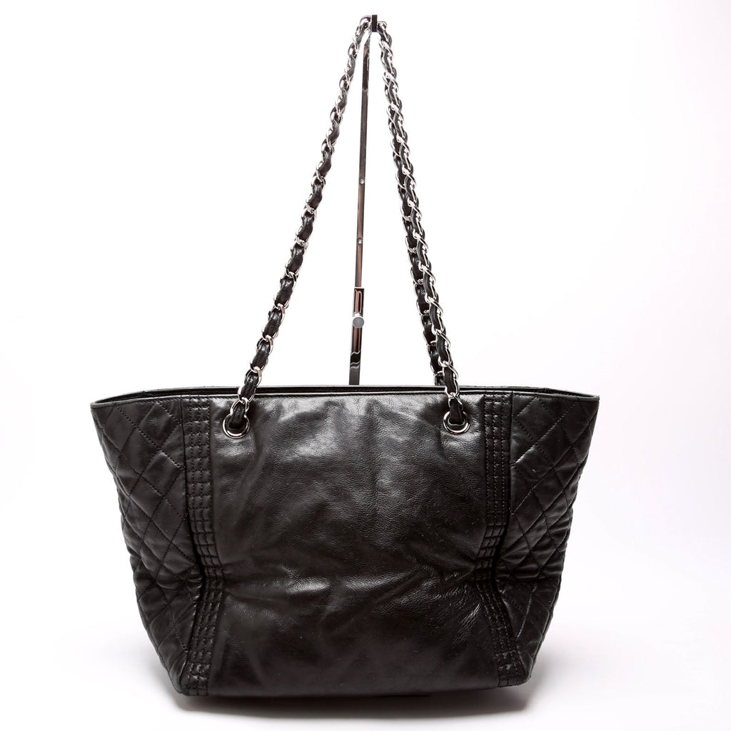 Coco Bangle Calfskin Tote Black