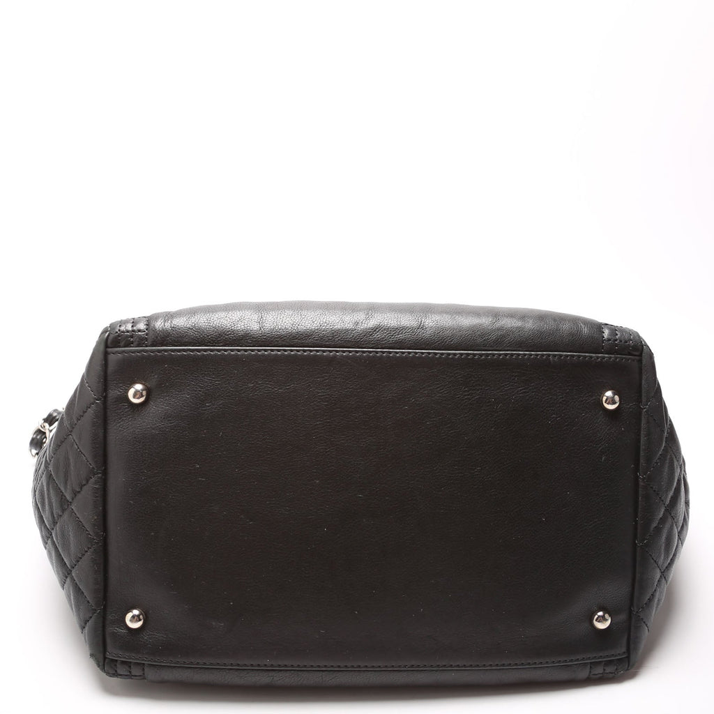 Coco Bangle Calfskin Tote Black