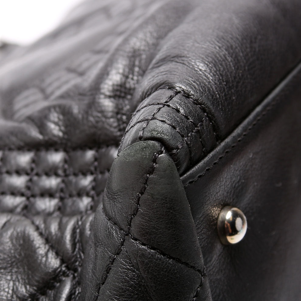 Coco Bangle Calfskin Tote Black
