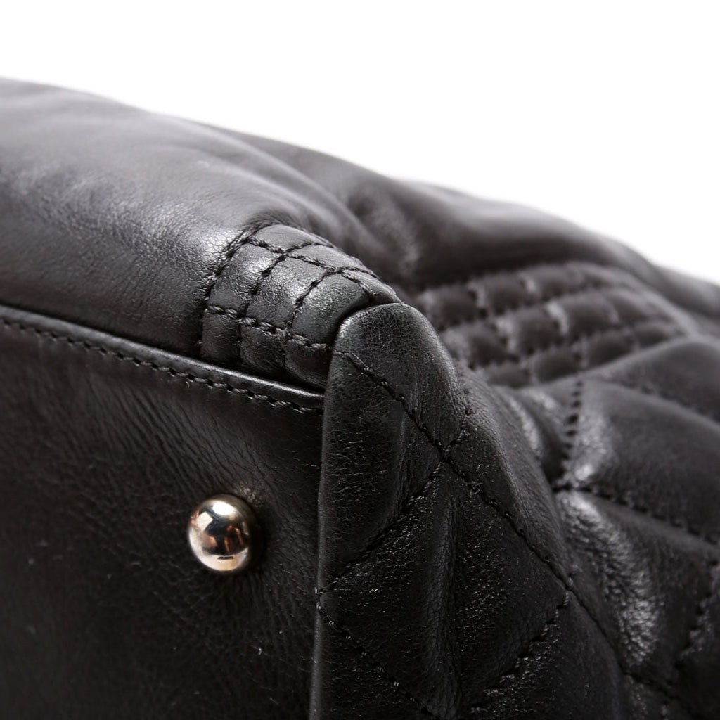 Coco Bangle Calfskin Tote Black