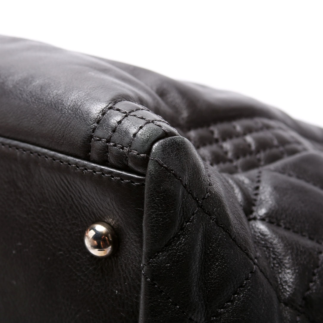 Coco Bangle Calfskin Tote Black