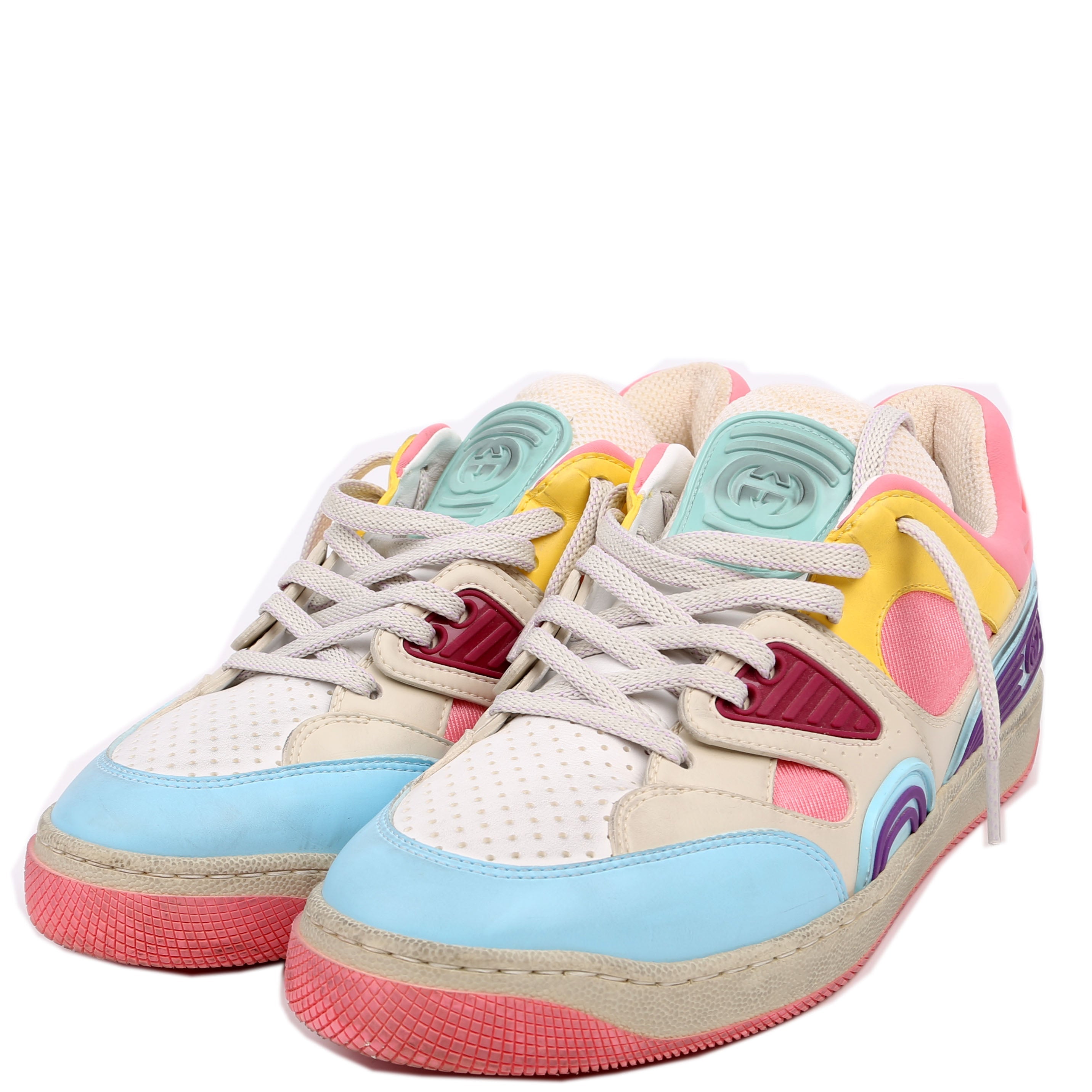 Gucci Basket Low Top Sneakers Size 38 Multicolor