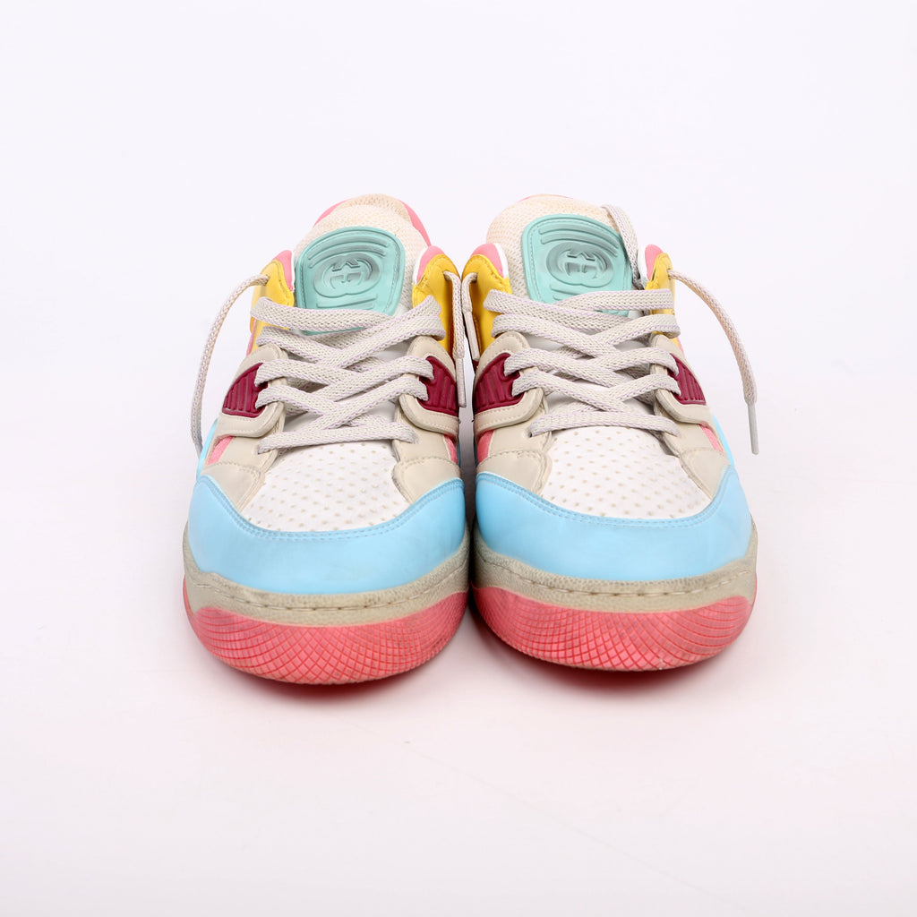 Gucci Basket Low Top Sneakers Size 38 Multicolor