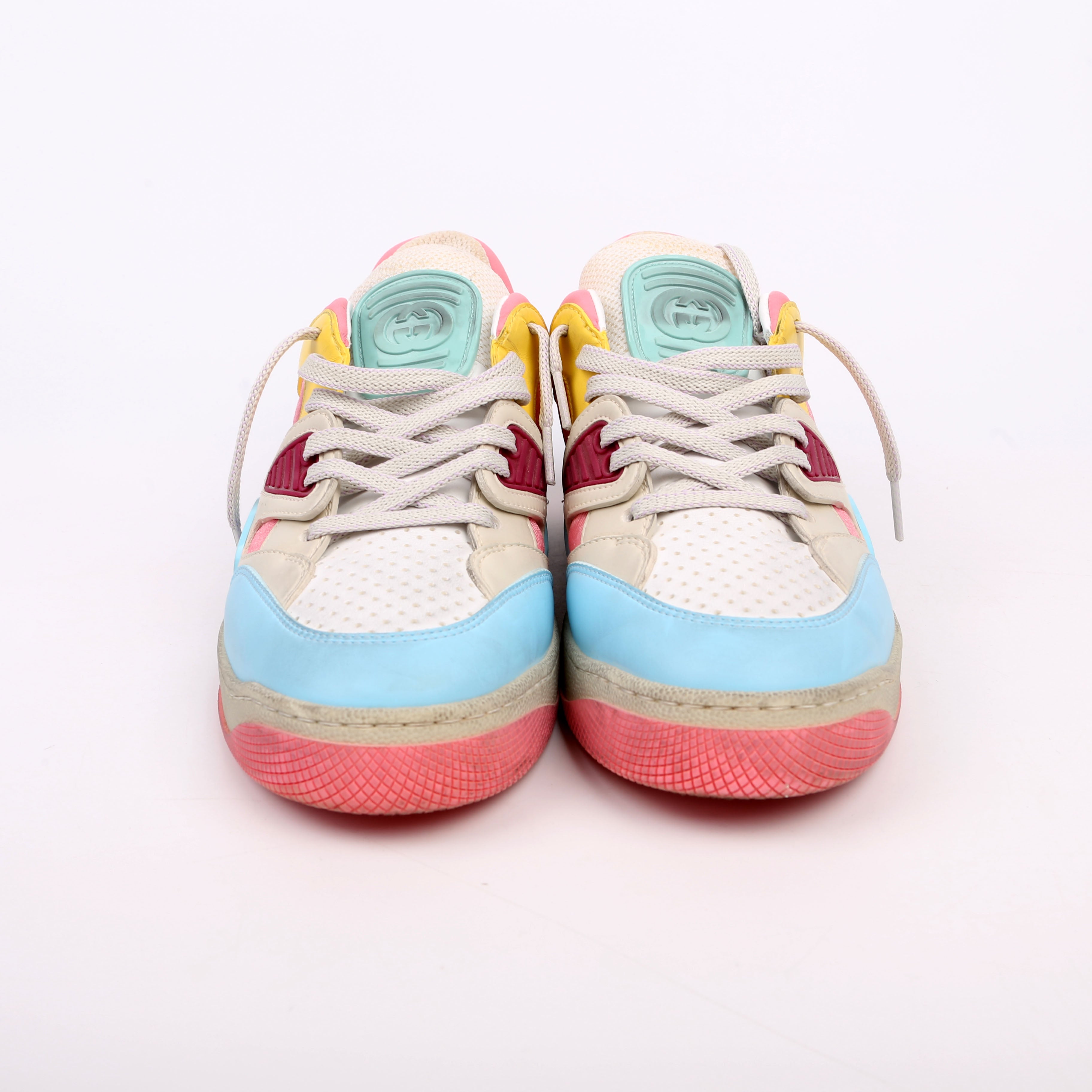 Gucci Basket Low Top Sneakers Size 38 Multicolor