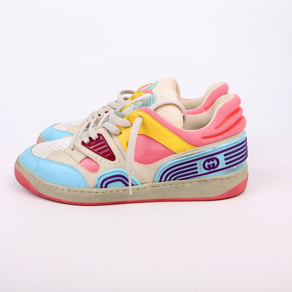 Gucci Basket Low Top Sneakers Size 38 Multicolor