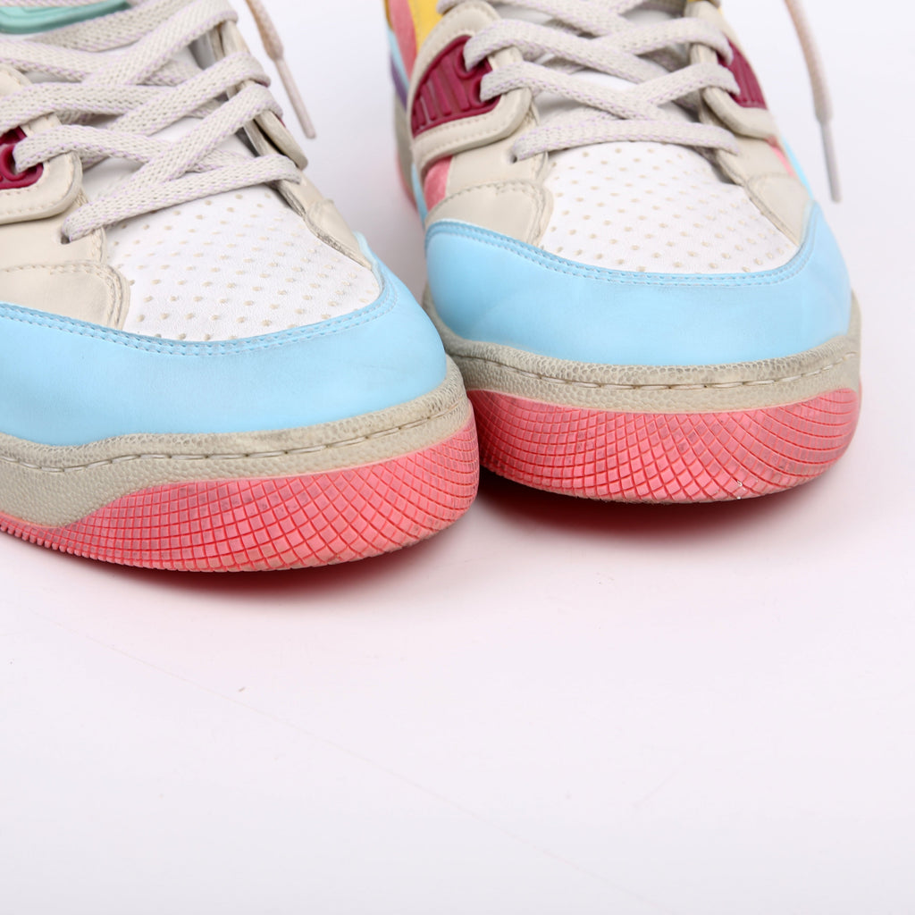 Gucci Basket Low Top Sneakers Size 38 Multicolor