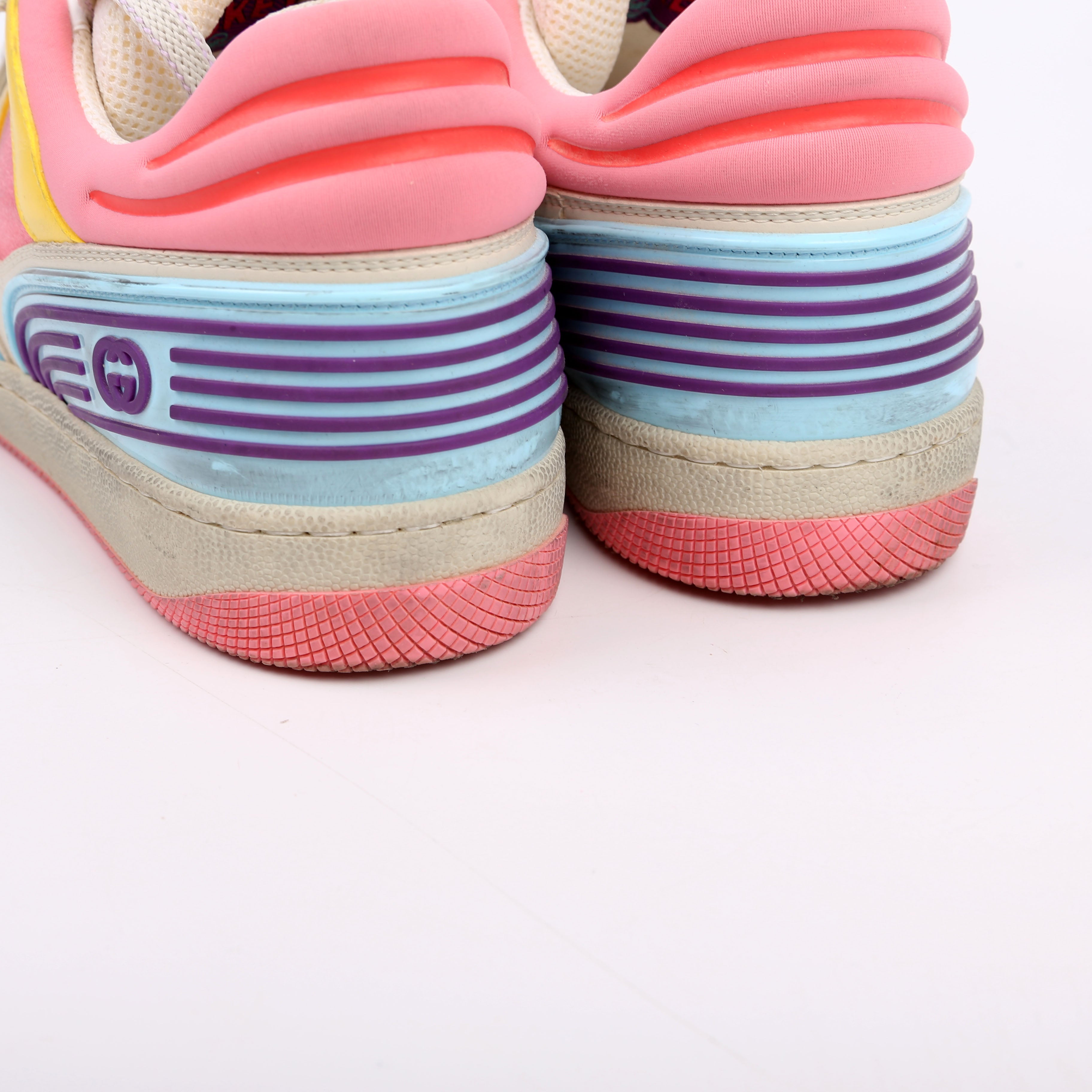 Gucci Basket Low Top Sneakers Size 38 Multicolor