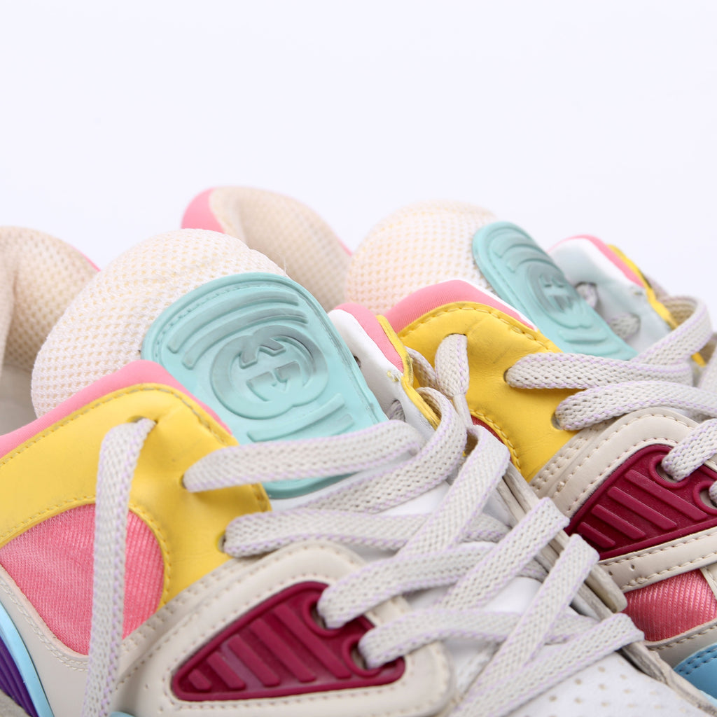 Gucci Basket Low Top Sneakers Size 38 Multicolor