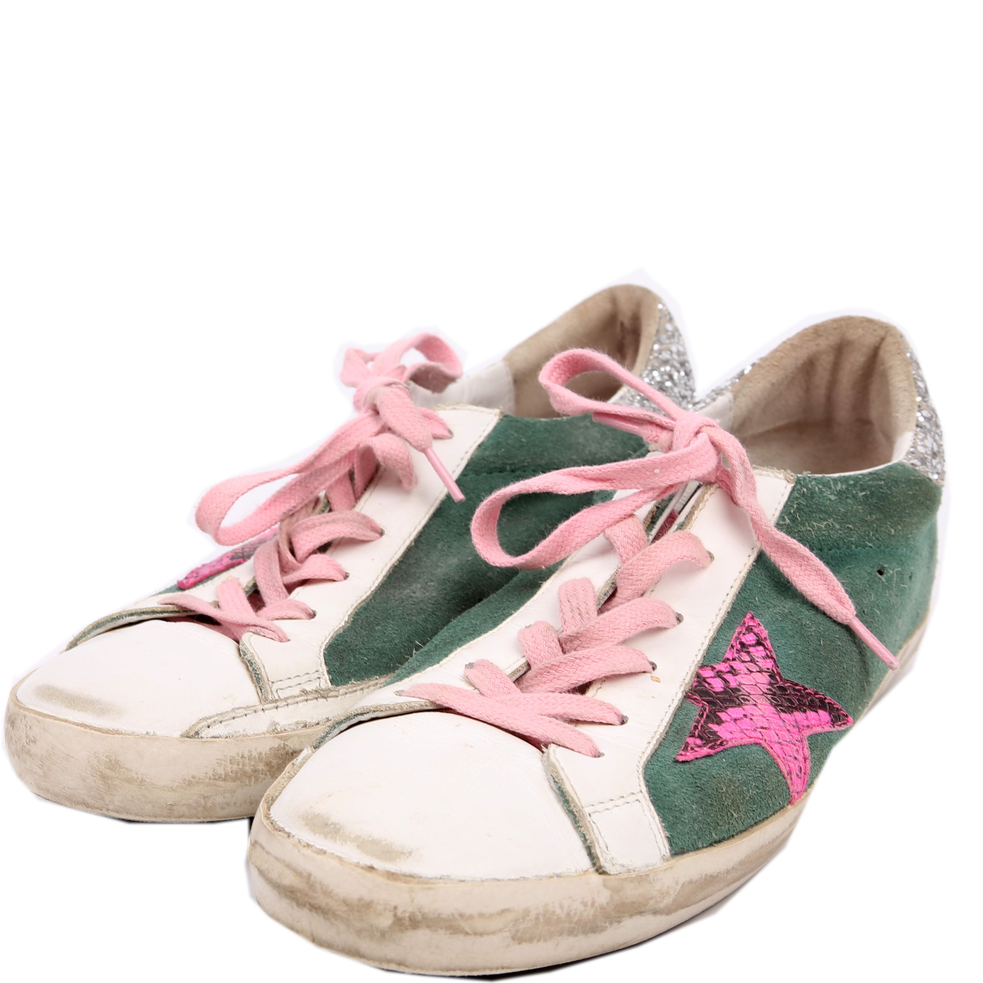 Superstar Classic Sneakers Size 39 Green/Pink