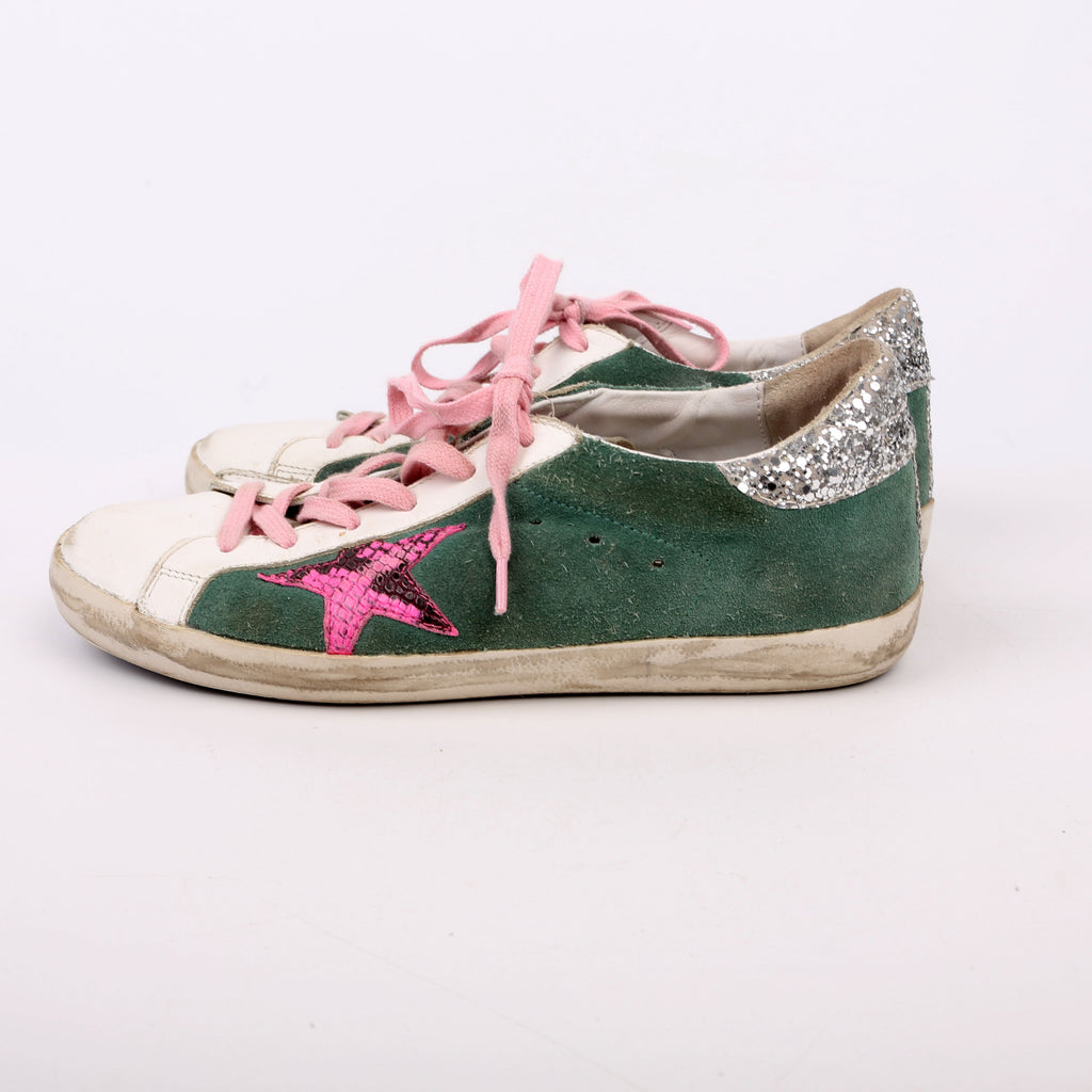 Superstar Classic Sneakers Size 39 Green/Pink