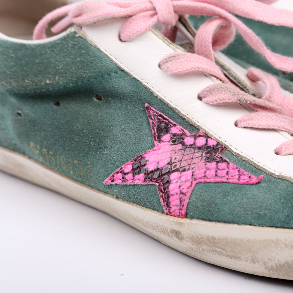 Superstar Classic Sneakers Size 39 Green/Pink