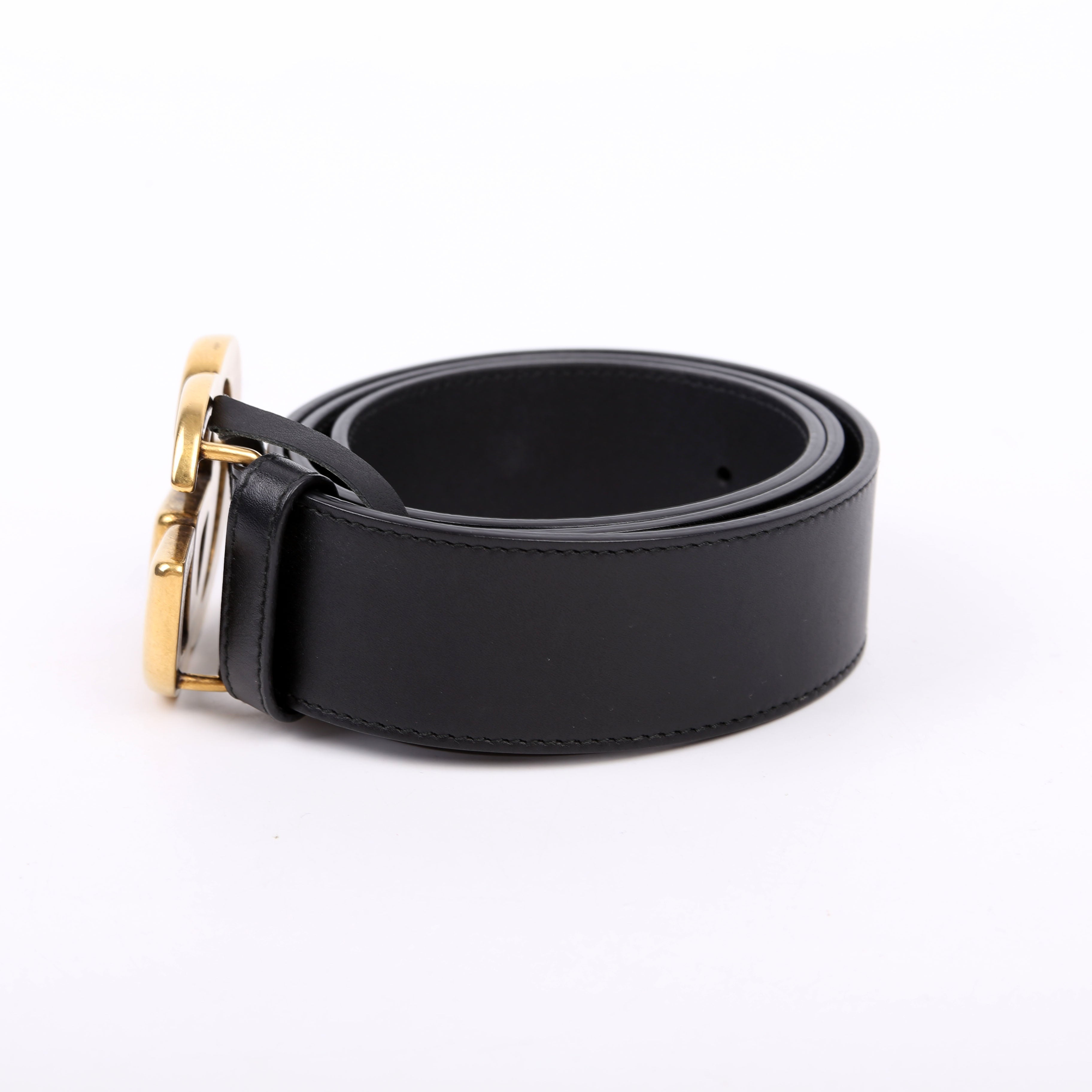 400593 Marmont GG Leather Belt Size 85/34 Black