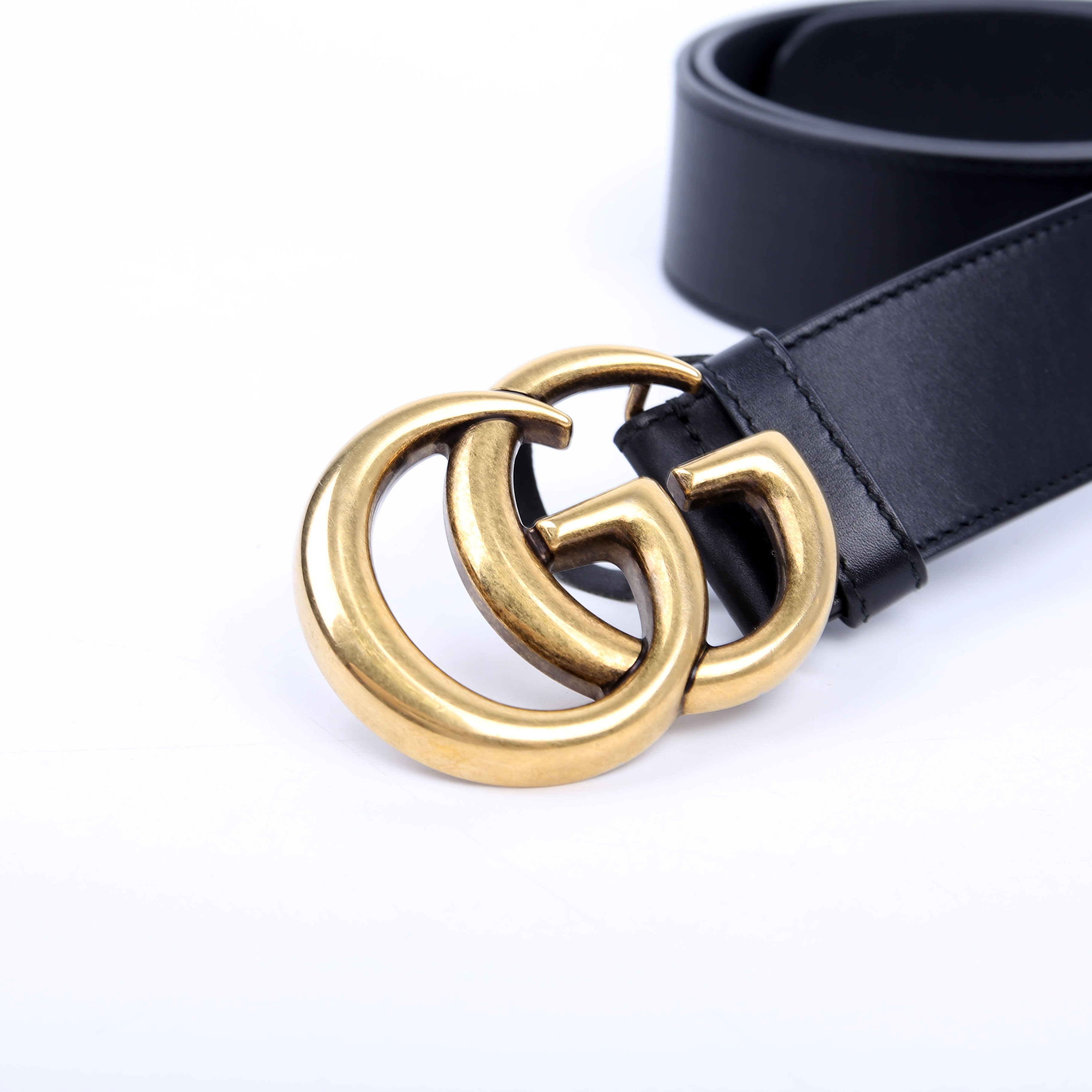 400593 Marmont GG Leather Belt Size 85/34 Black