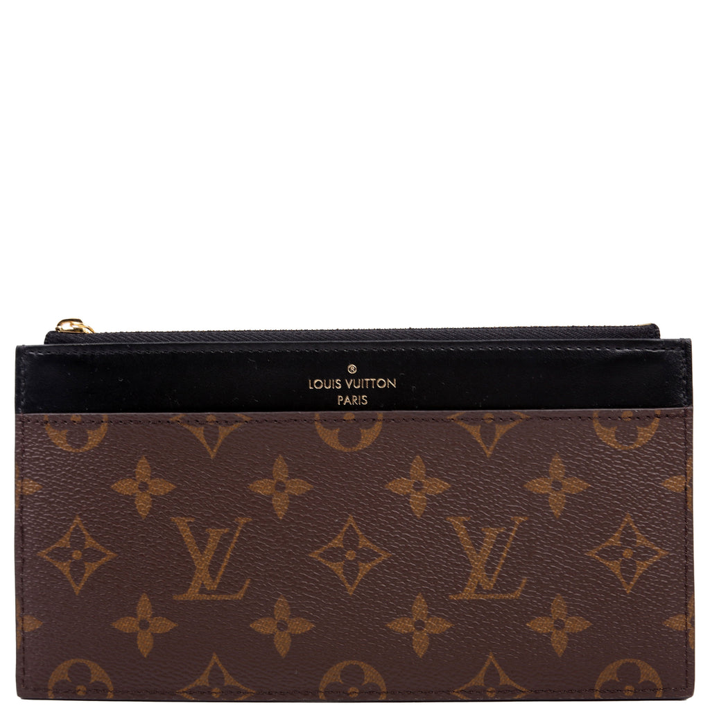 Slim Wallet Purse Monogram Black