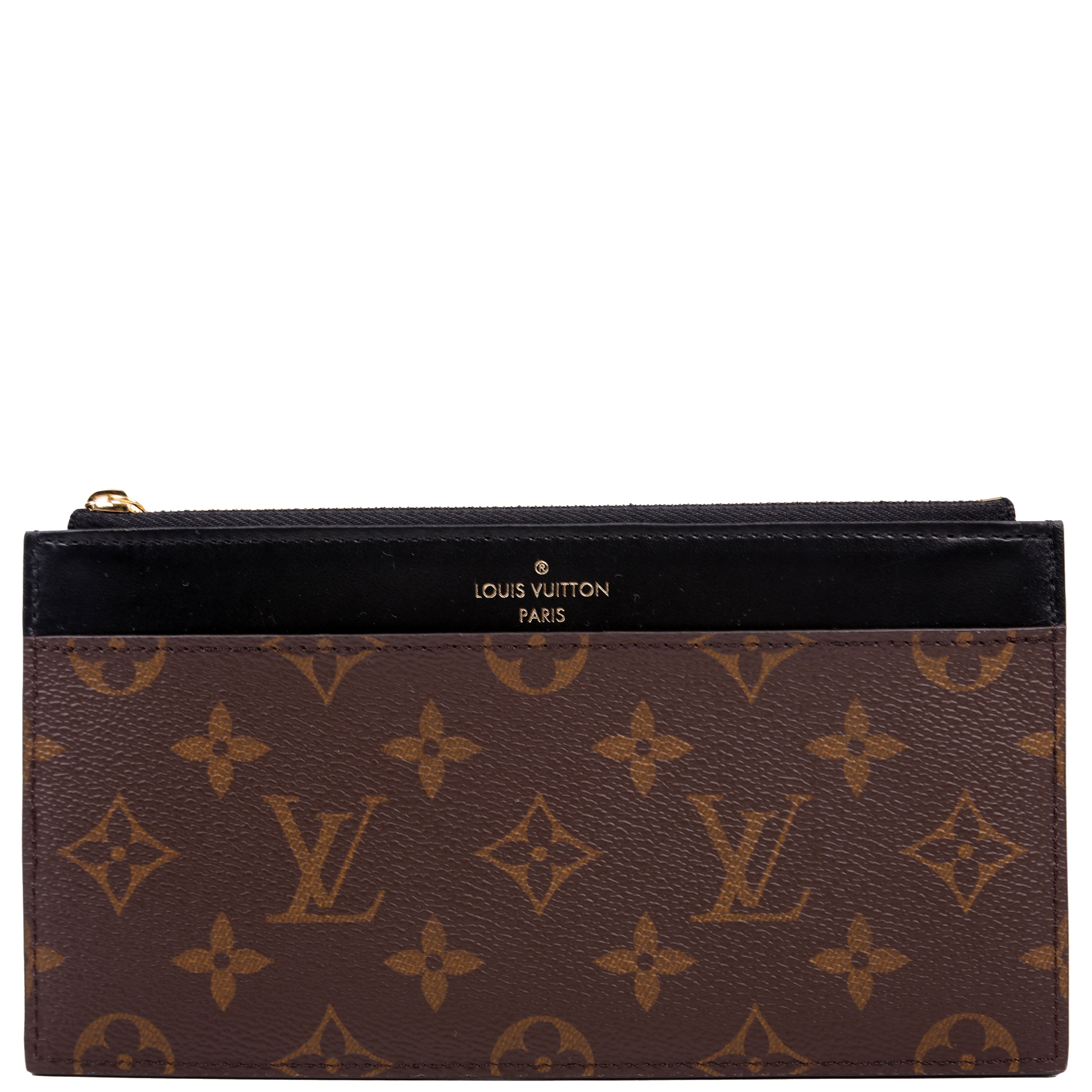 Slim Wallet Purse Monogram Black