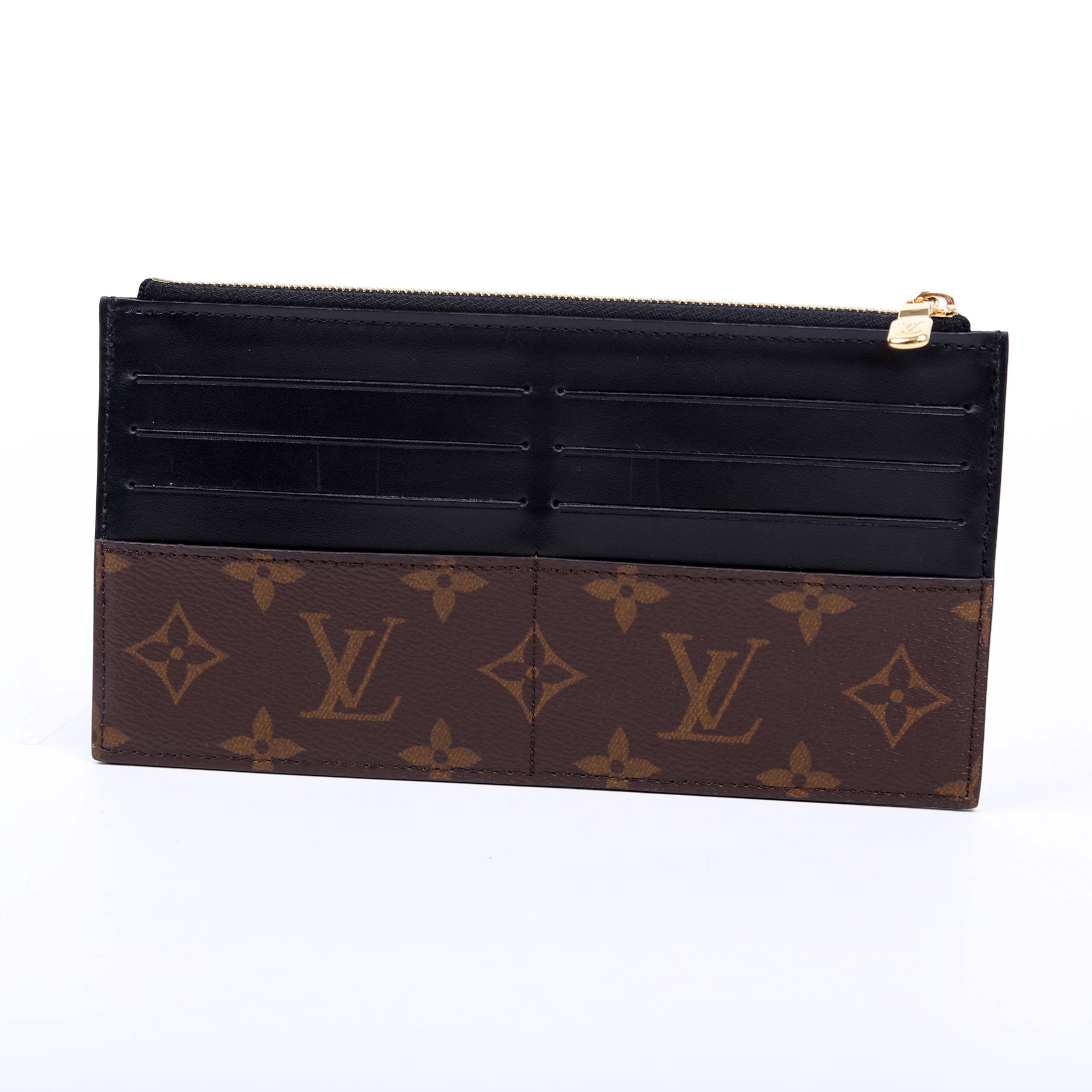Slim Wallet Purse Monogram Black