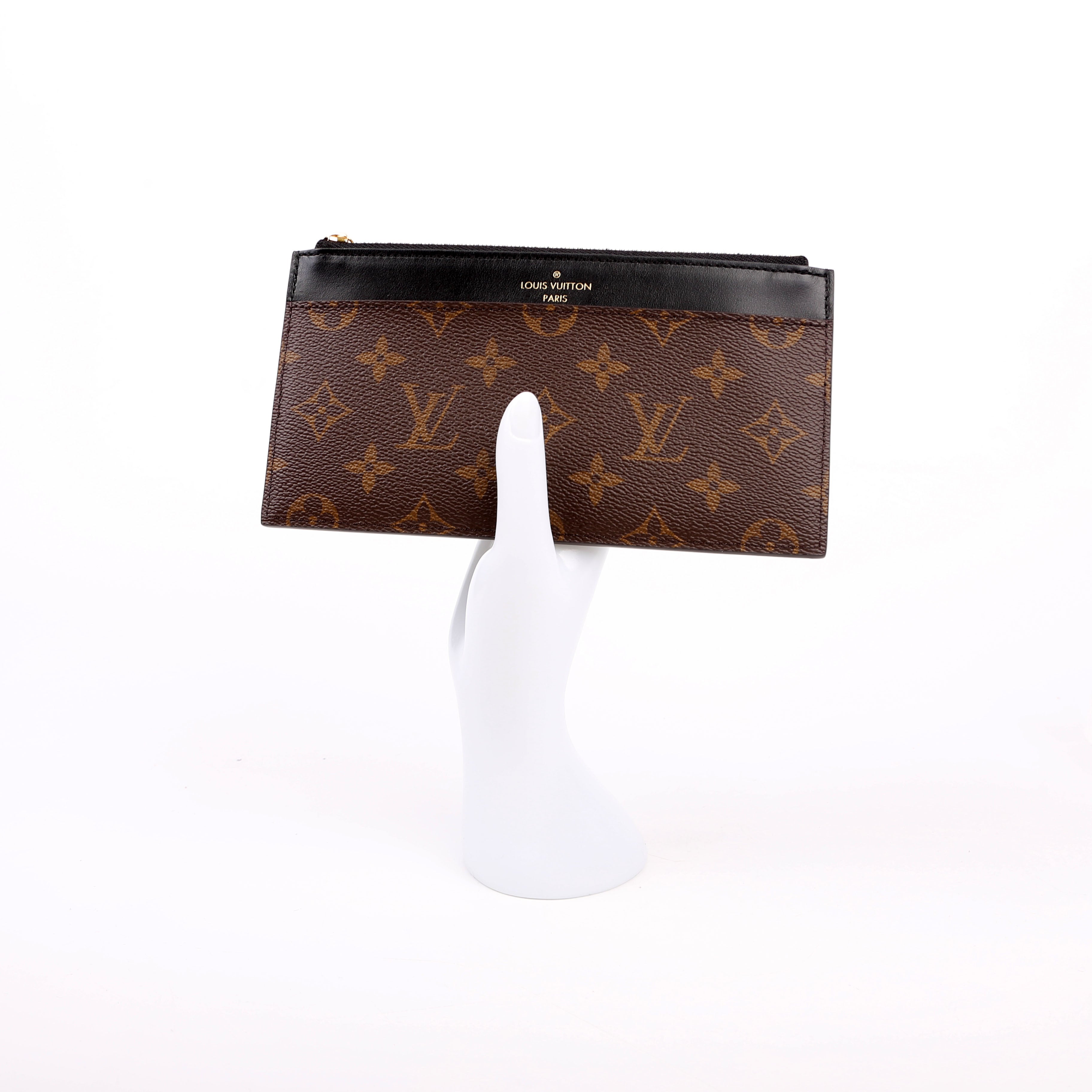 Slim Wallet Purse Monogram Black