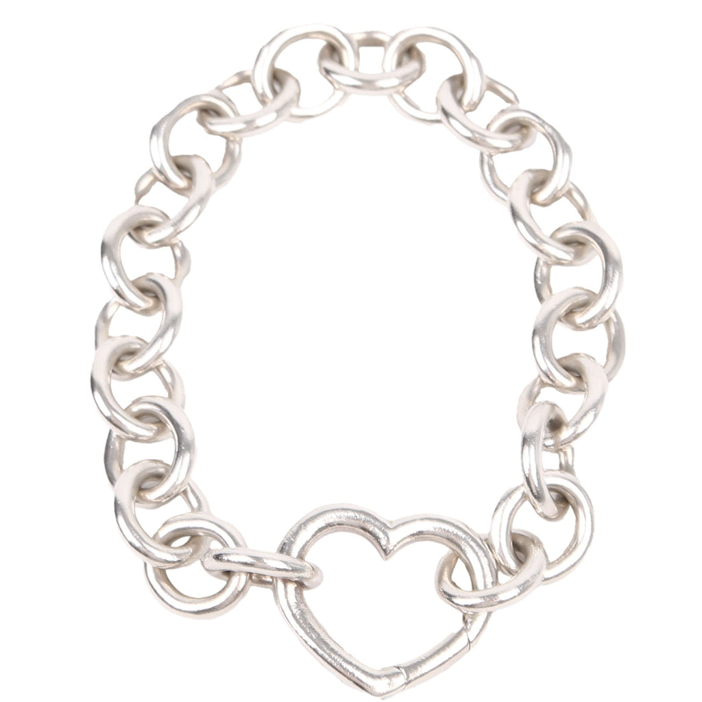 Open Heart Clasp Bracelet 925