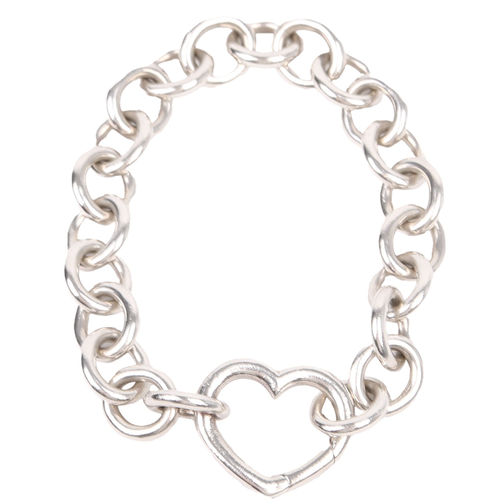 Open Heart Clasp Bracelet 925