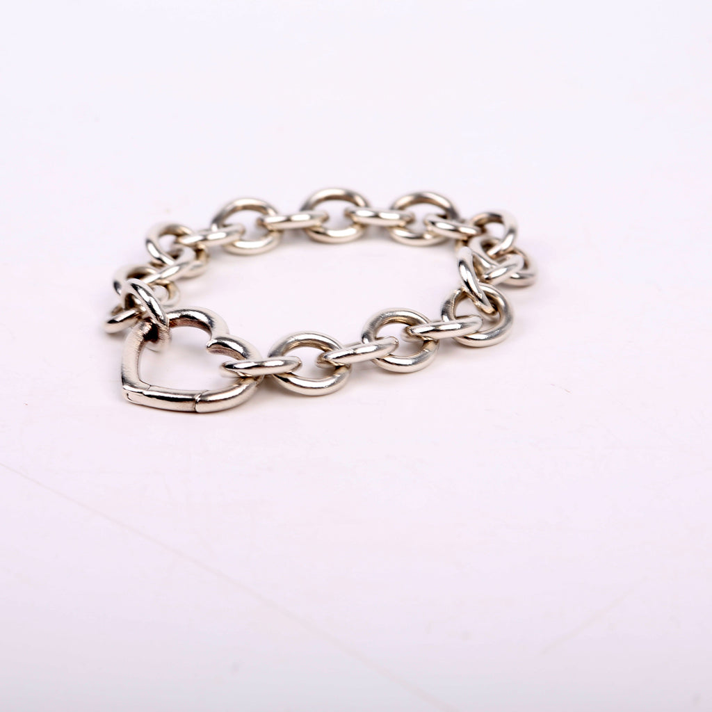 Open Heart Clasp Bracelet 925