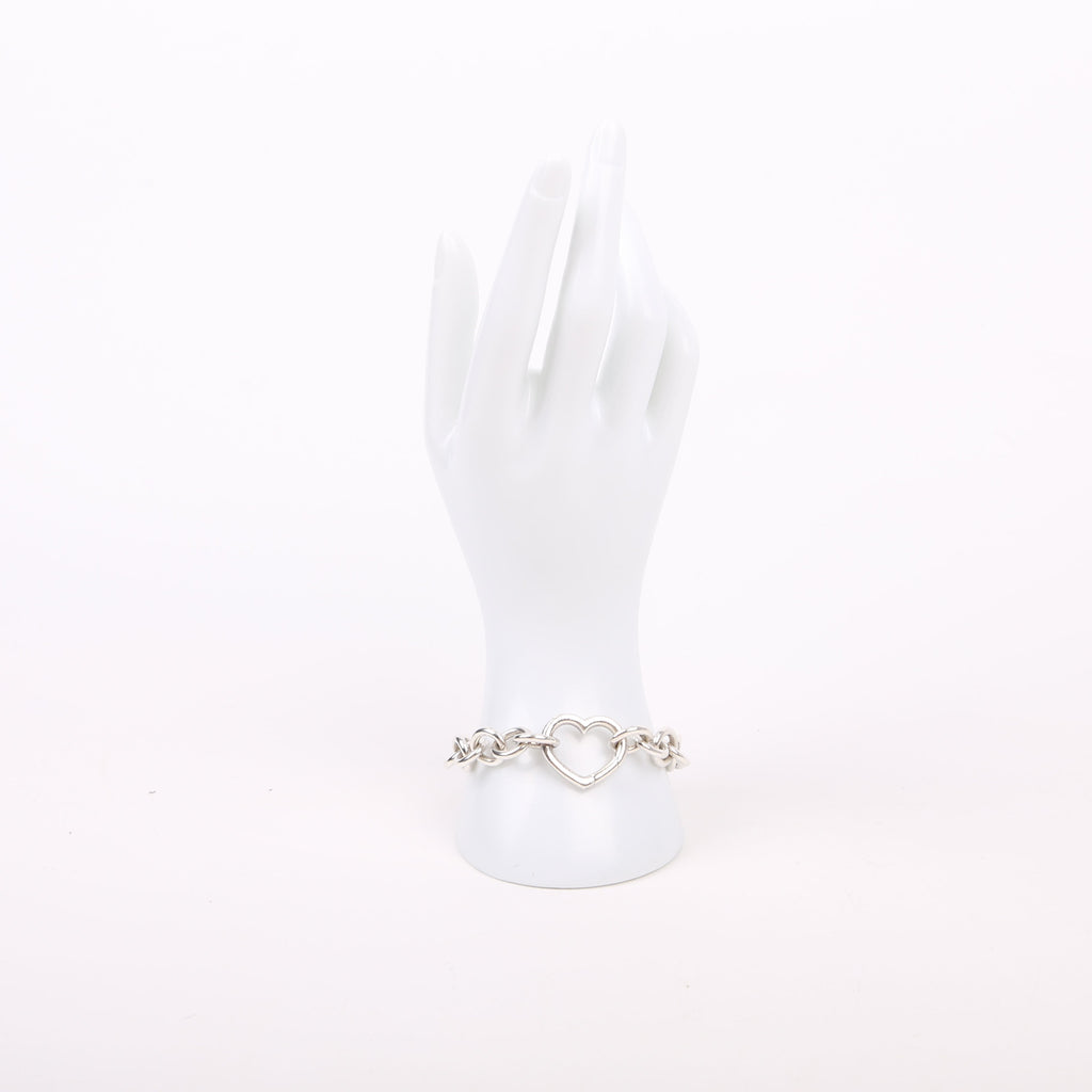 Open Heart Clasp Bracelet 925