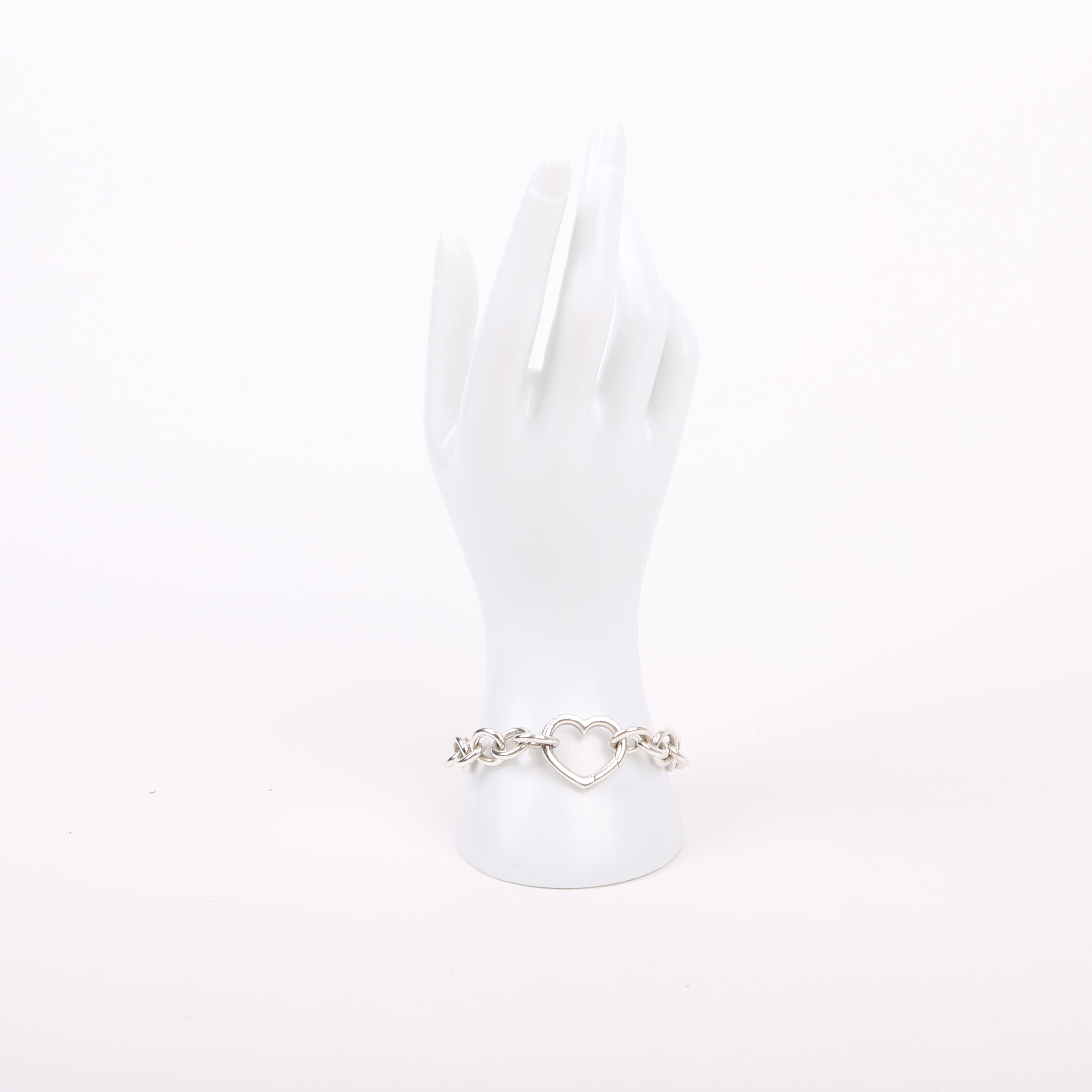 Open Heart Clasp Bracelet 925