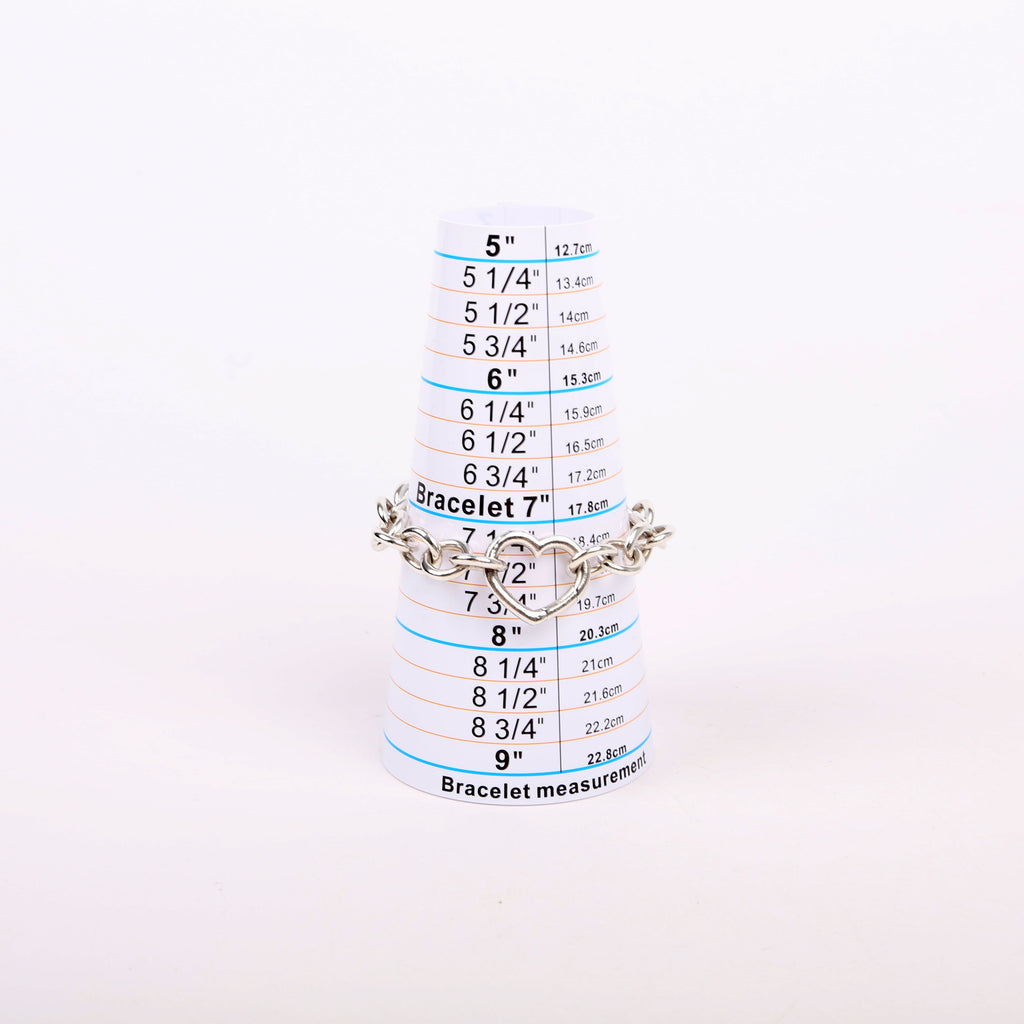 Open Heart Clasp Bracelet 925