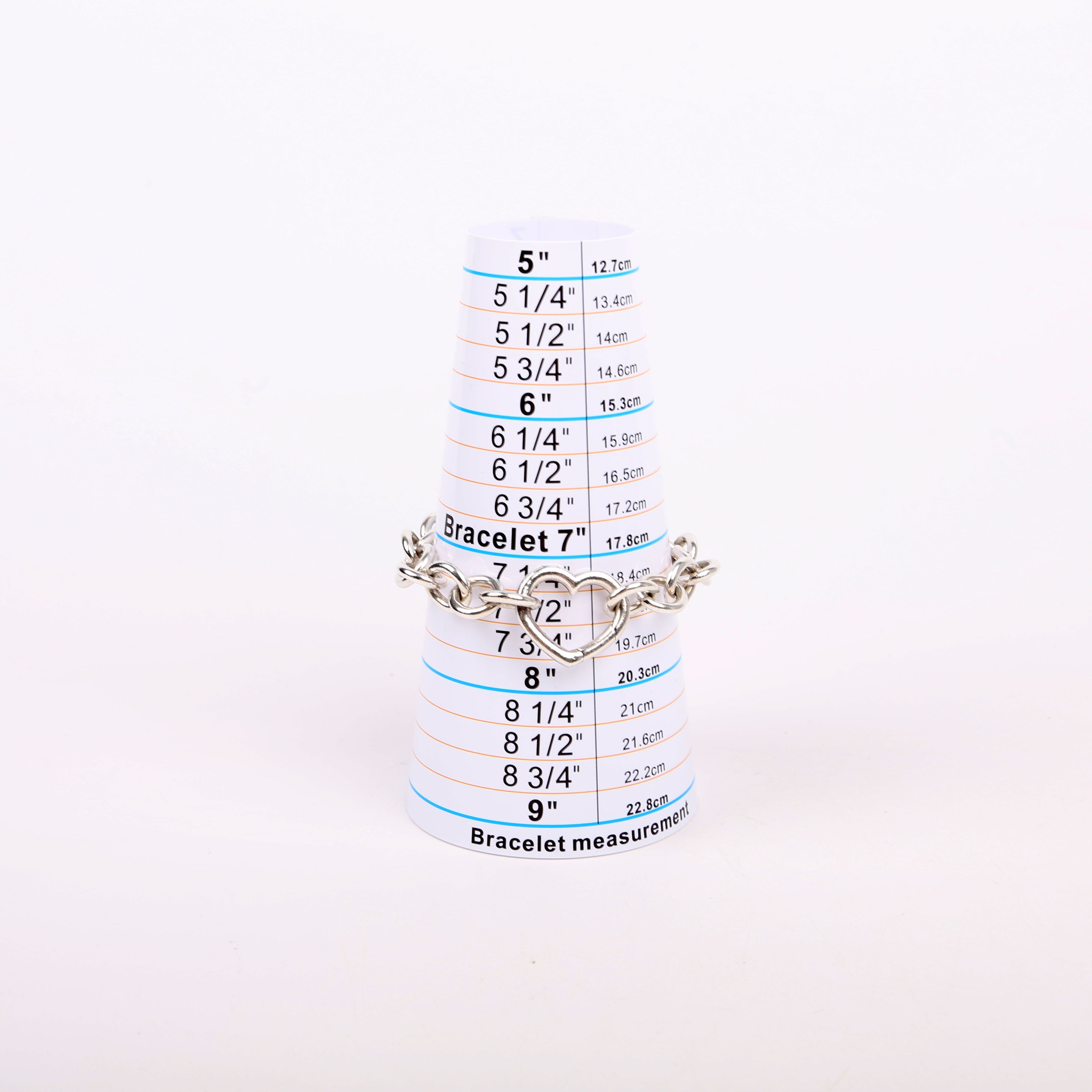 Open Heart Clasp Bracelet 925