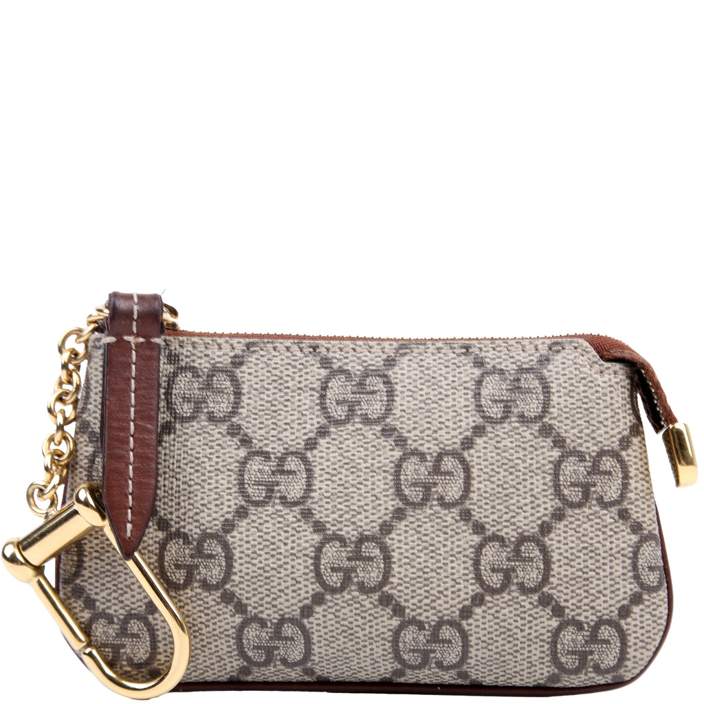 447964 GG Supreme Key Case Brown