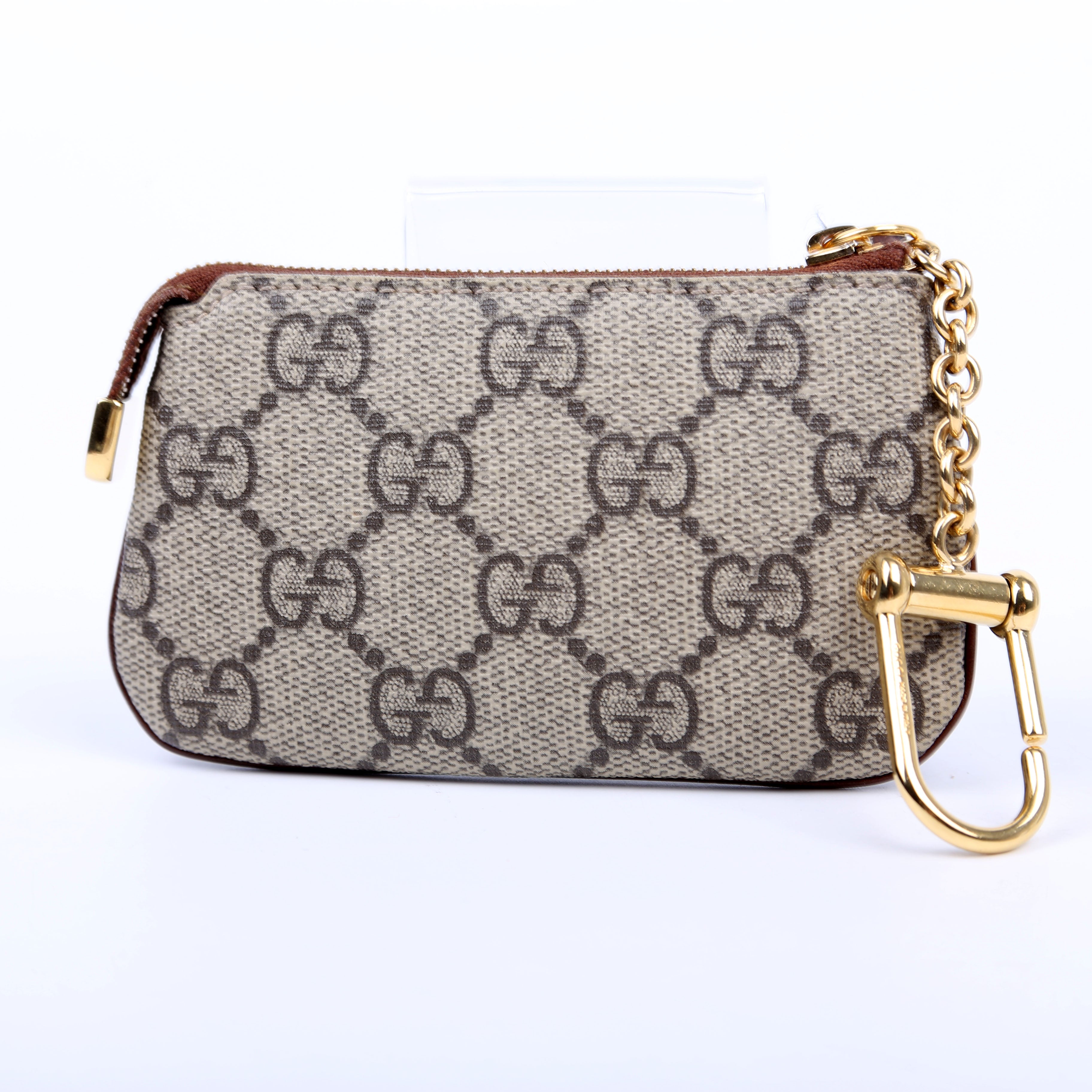447964 GG Supreme Key Case Brown