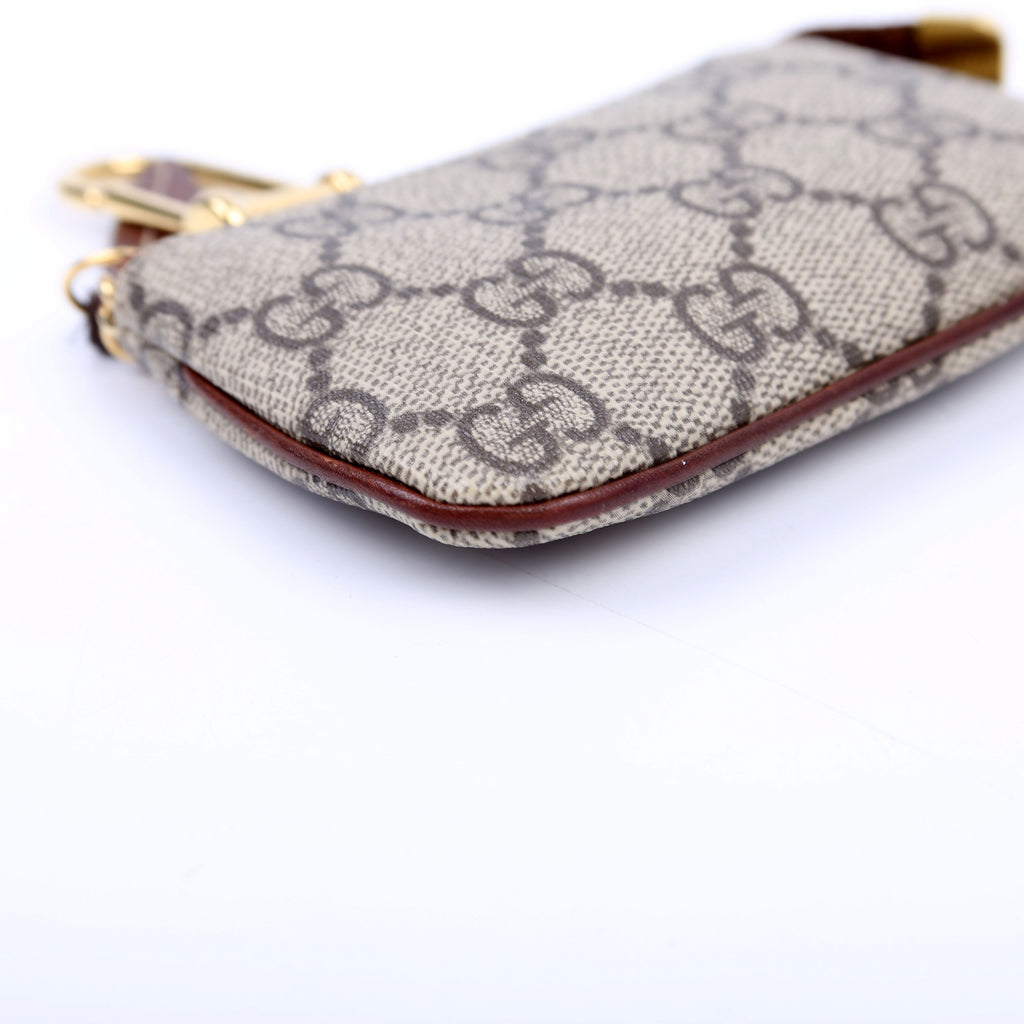 447964 GG Supreme Key Case Brown