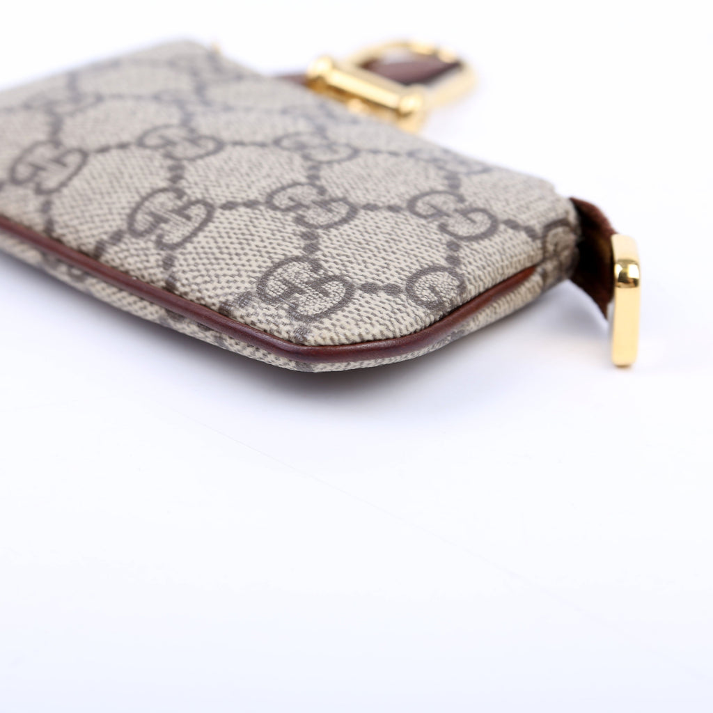447964 GG Supreme Key Case Brown