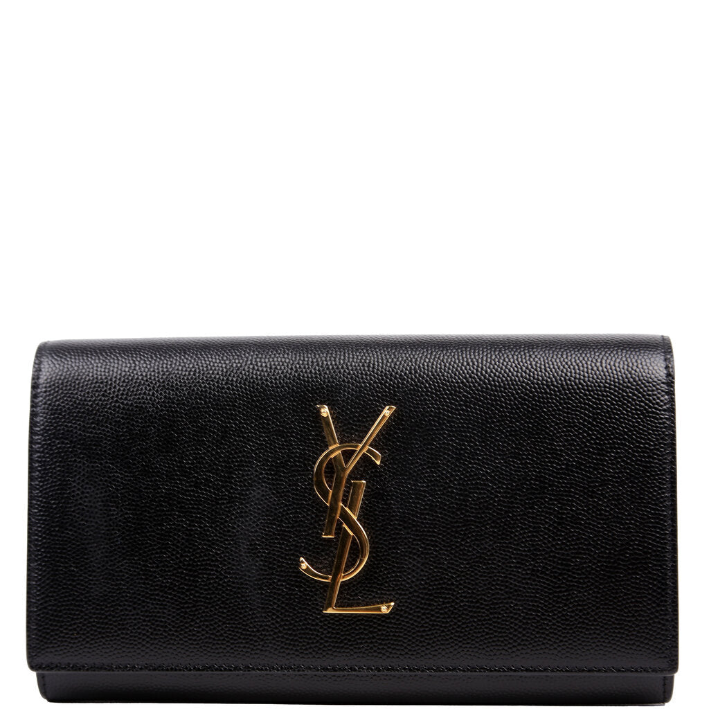 372266 Monogram Flap Wallet Black