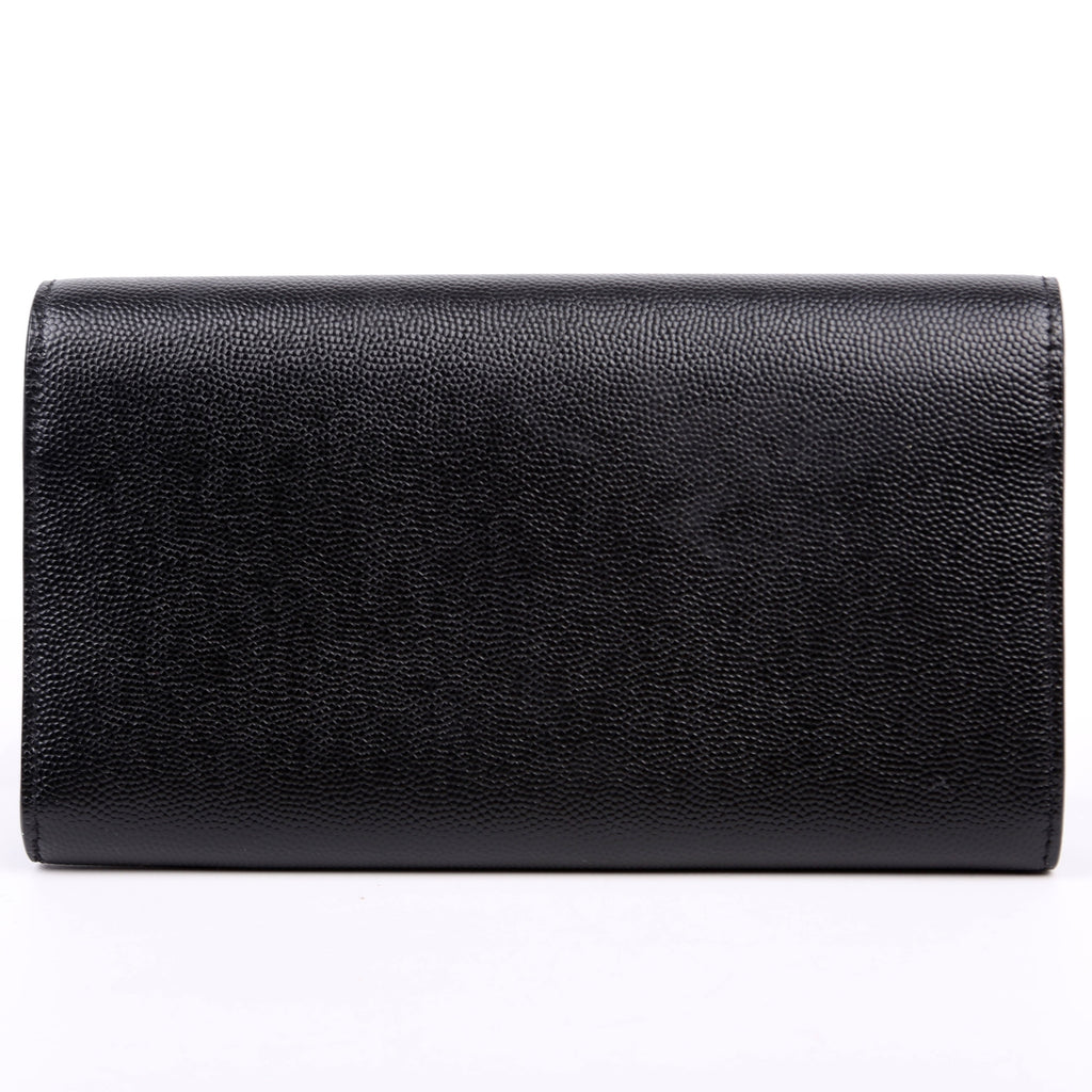 372266 Monogram Flap Wallet Black