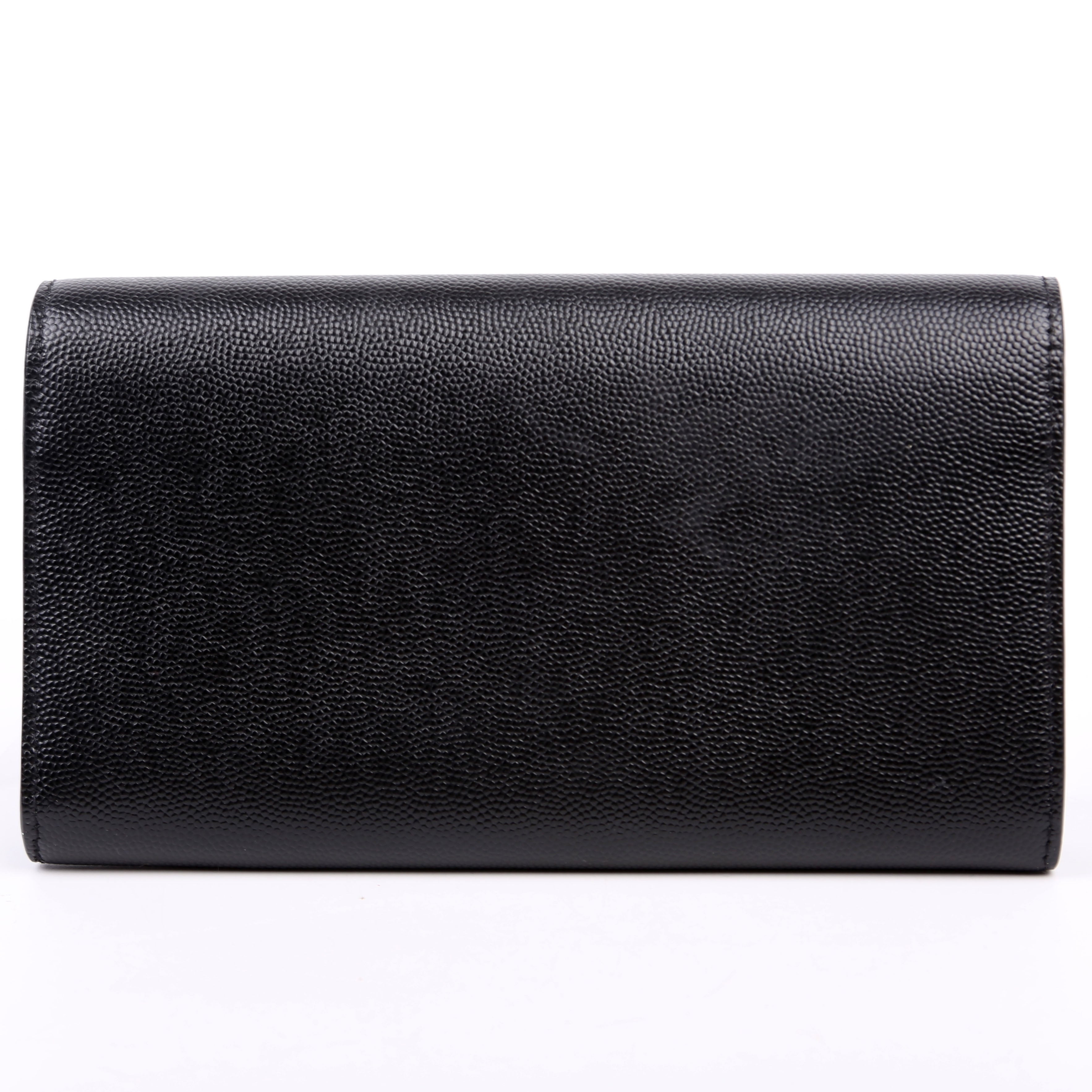 372266 Monogram Flap Wallet Black