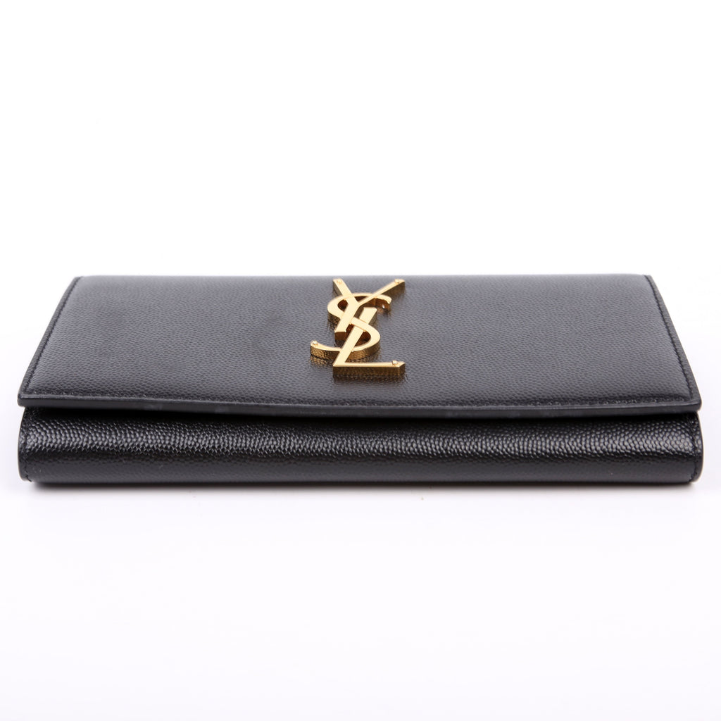 372266 Monogram Flap Wallet Black