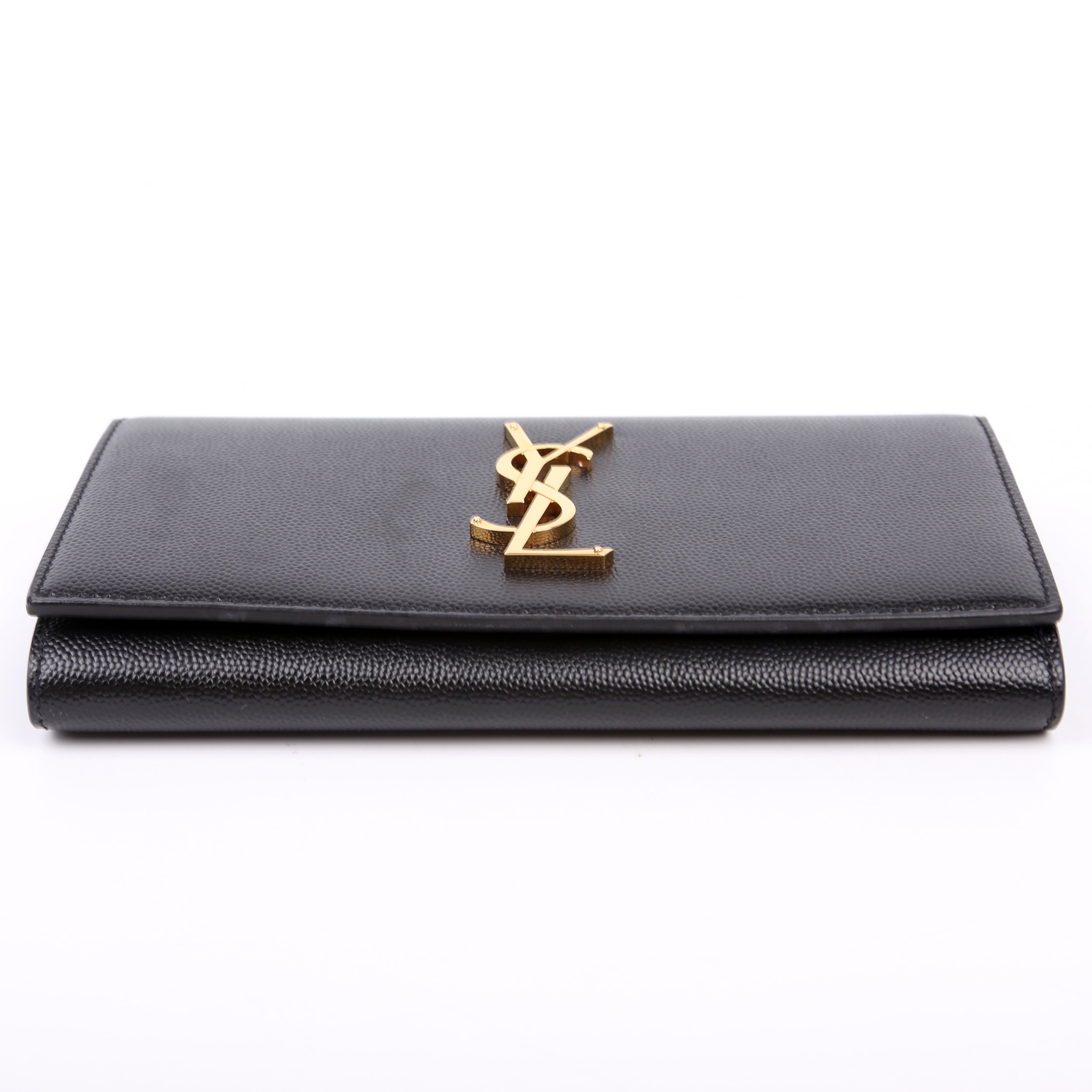 372266 Monogram Flap Wallet Black