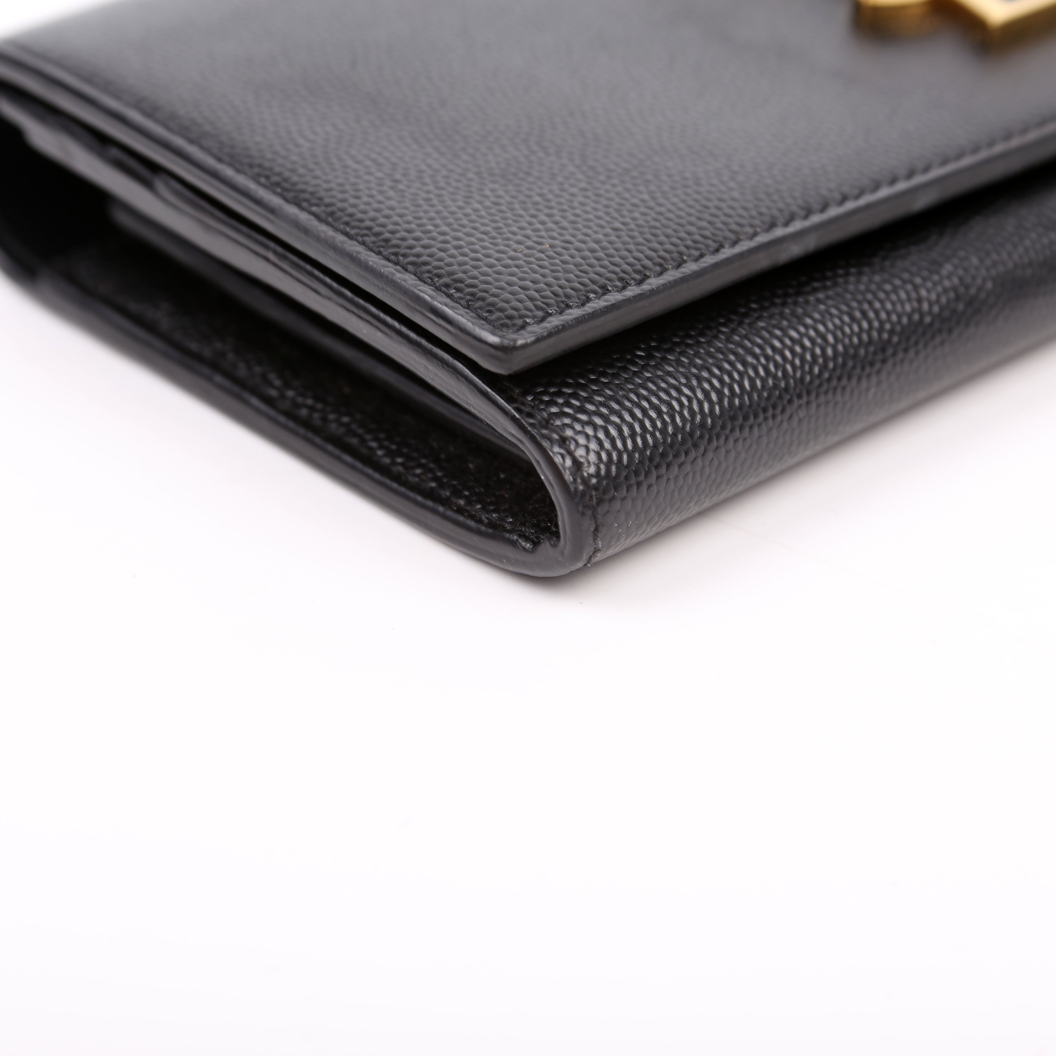372266 Monogram Flap Wallet Black