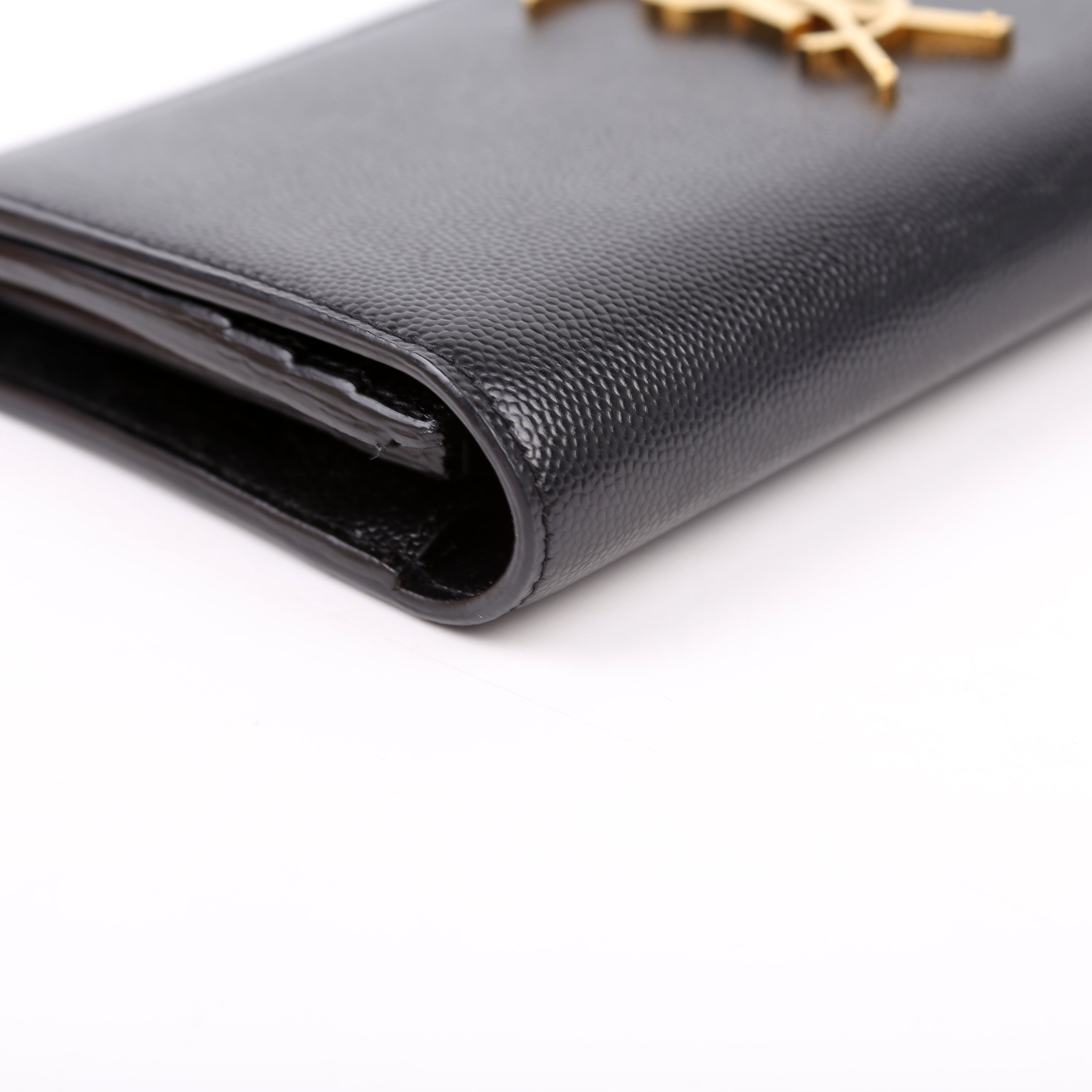 372266 Monogram Flap Wallet Black
