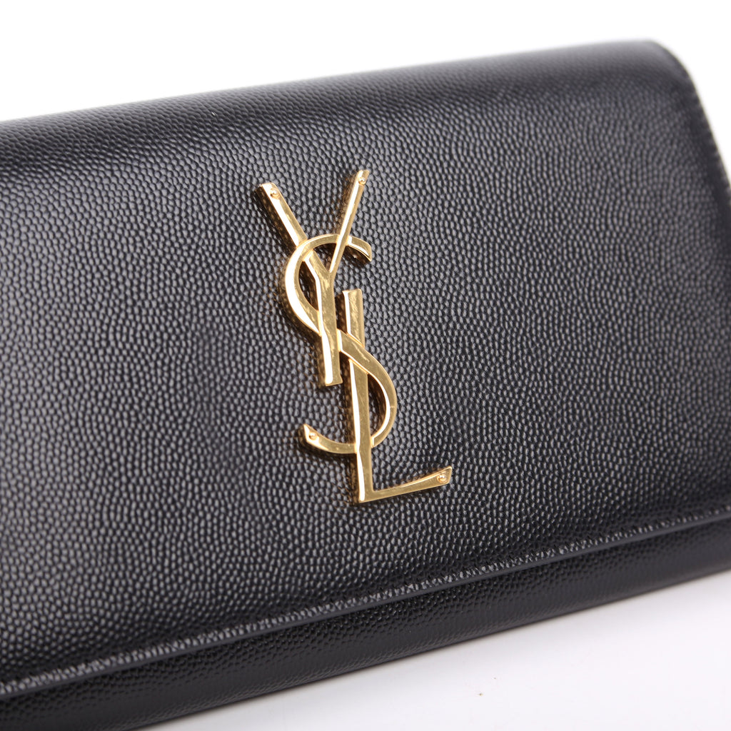 372266 Monogram Flap Wallet Black