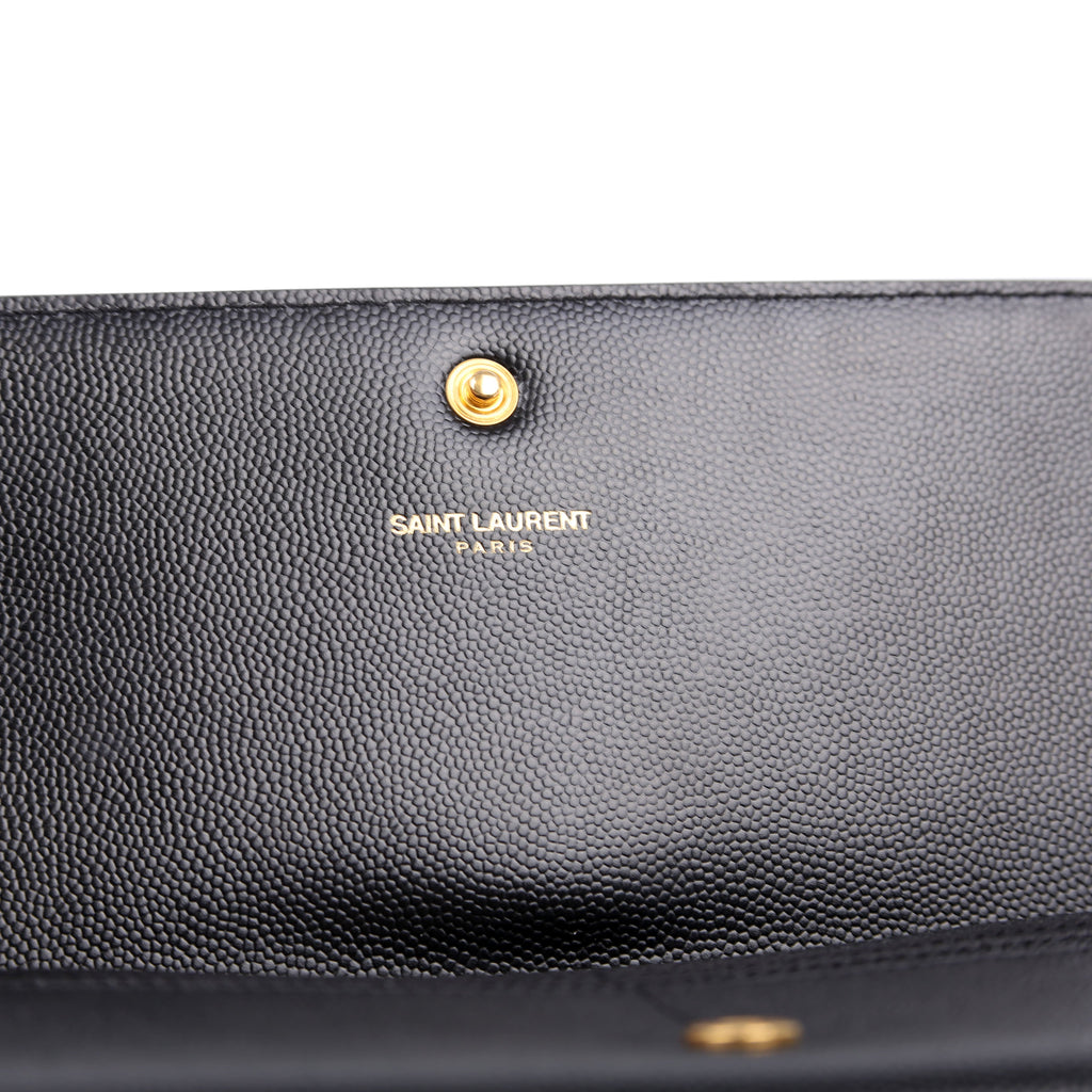 372266 Monogram Flap Wallet Black
