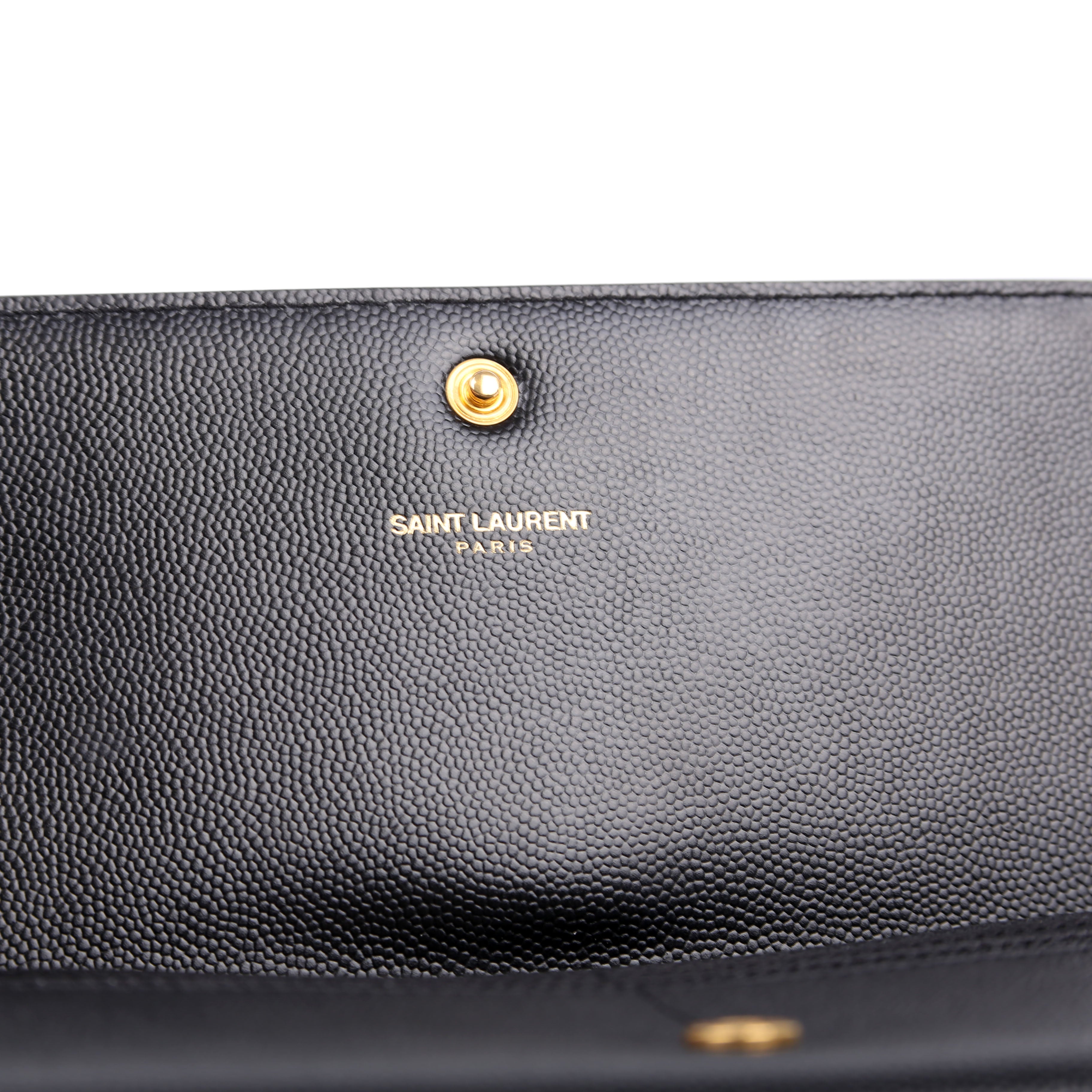 372266 Monogram Flap Wallet Black