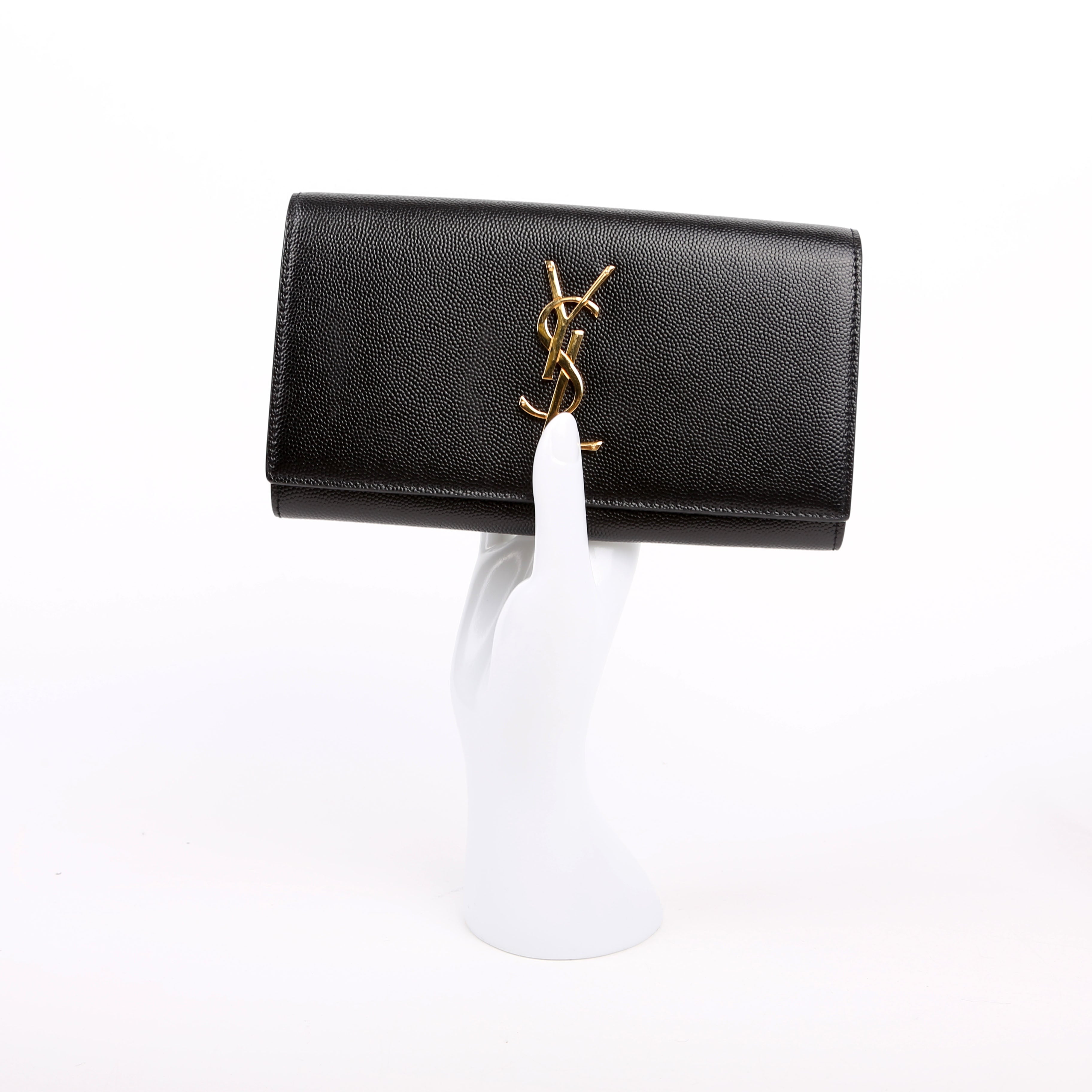 372266 Monogram Flap Wallet Black