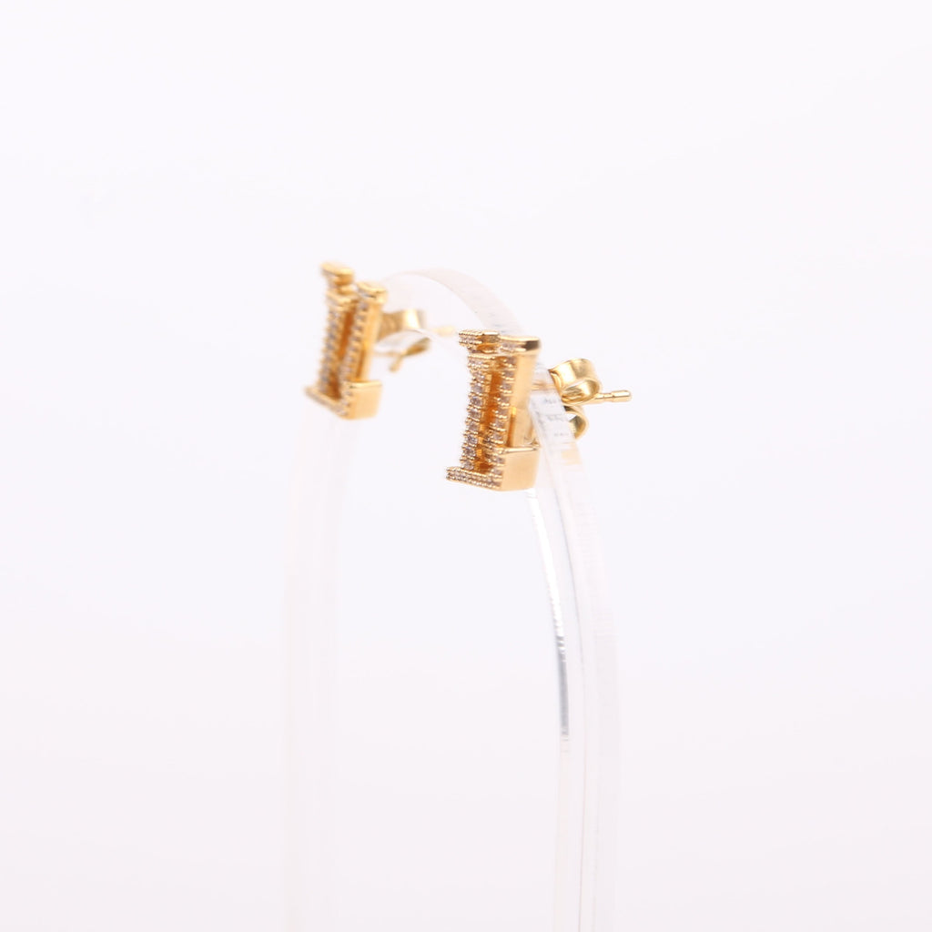 LV Iconic With Crystals Earrings Gold