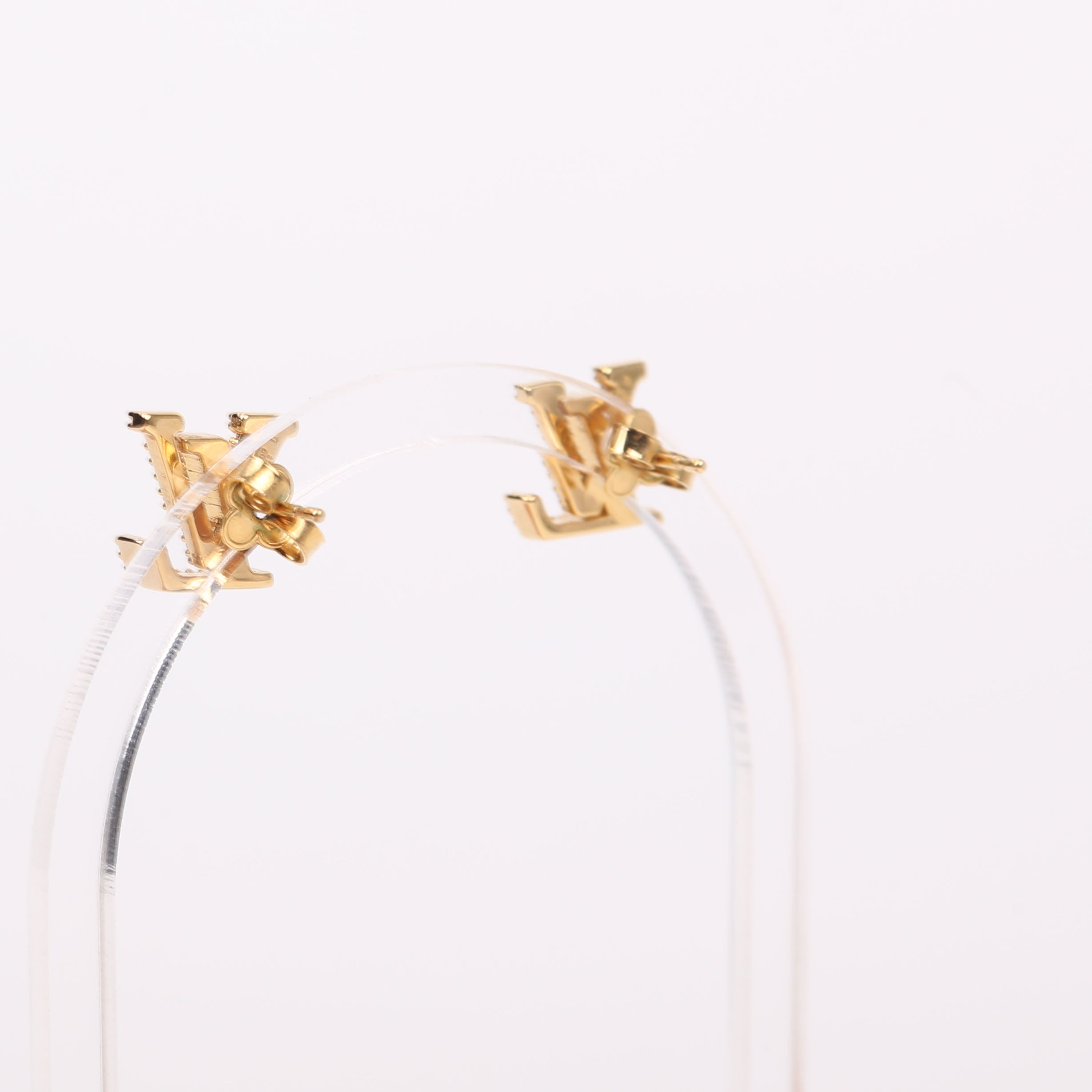 LV Iconic With Crystals Earrings Gold