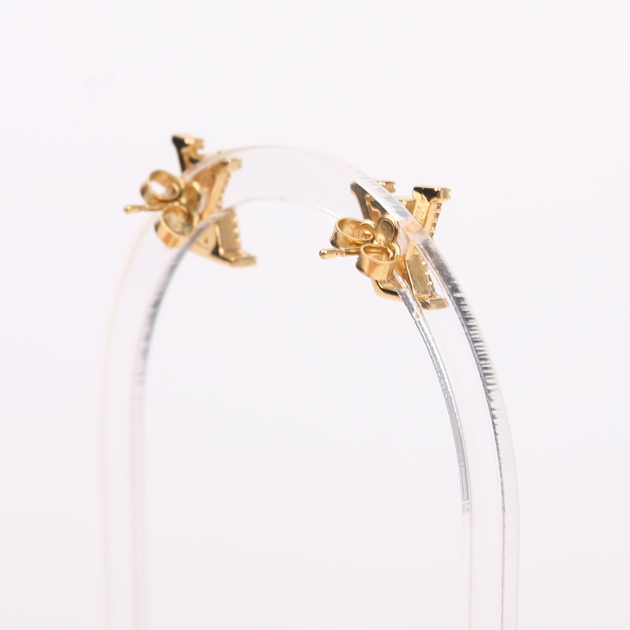 LV Iconic With Crystals Earrings Gold