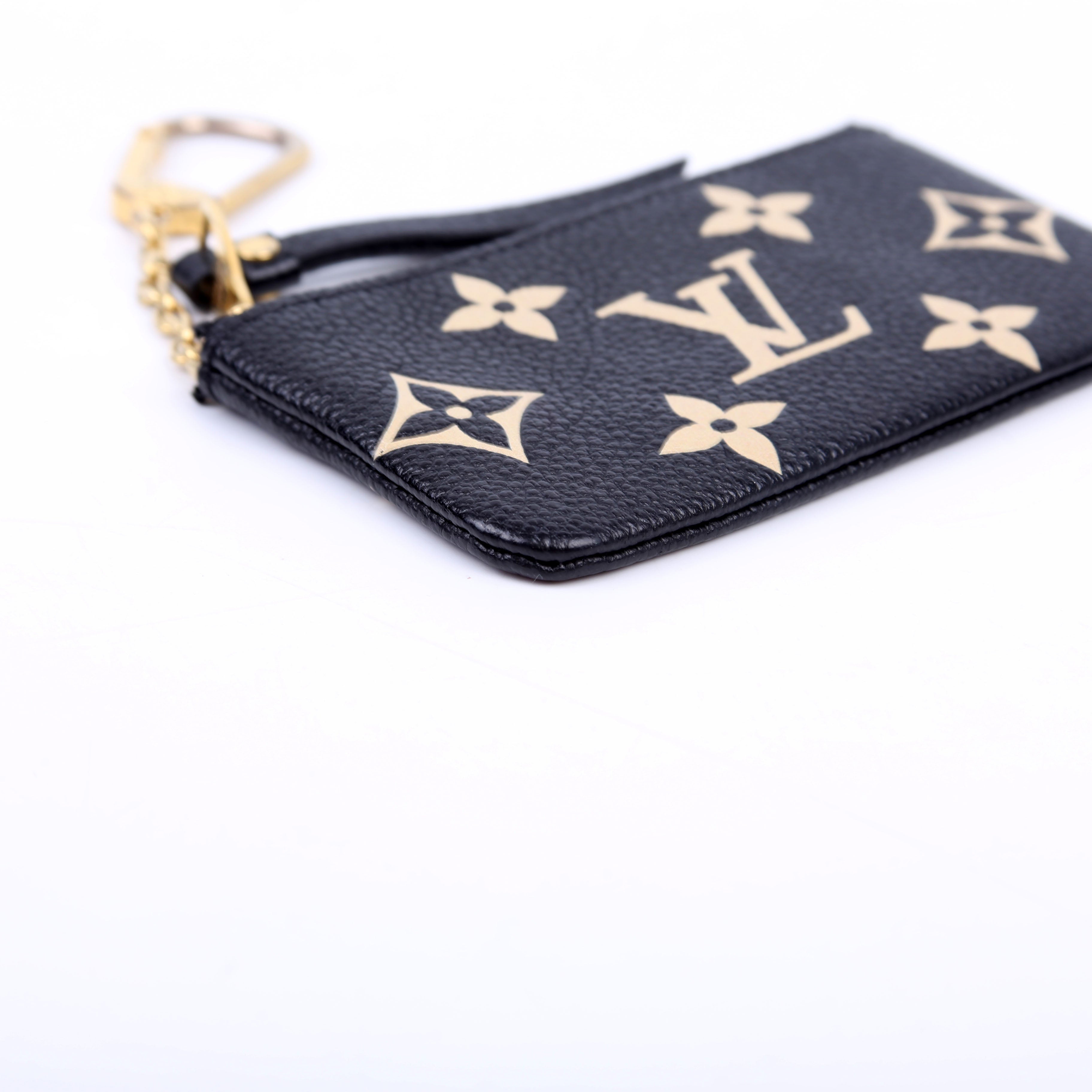 Pochette Cles NM Bicolor Empreinte Black/Beige