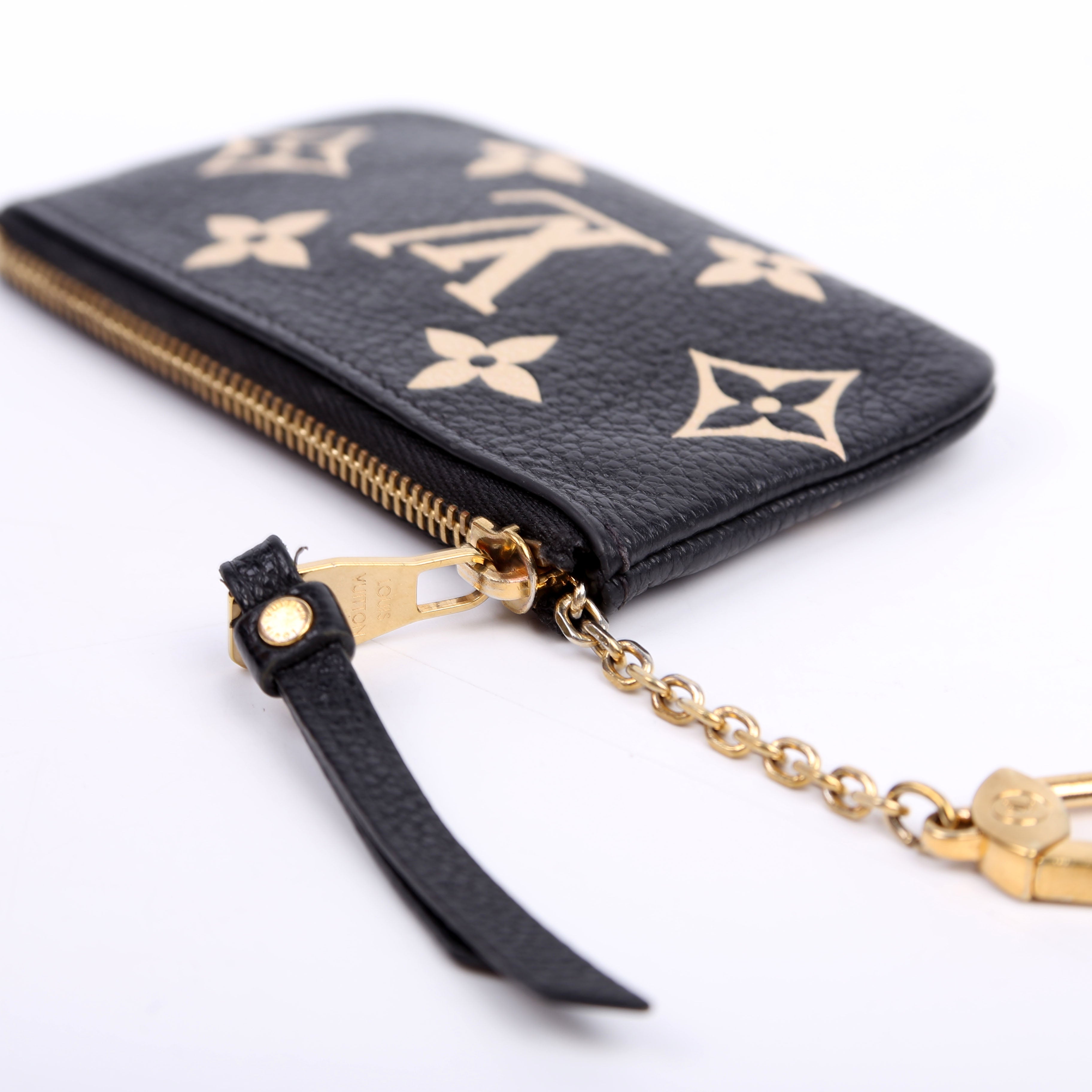 Pochette Cles NM Bicolor Empreinte Black/Beige