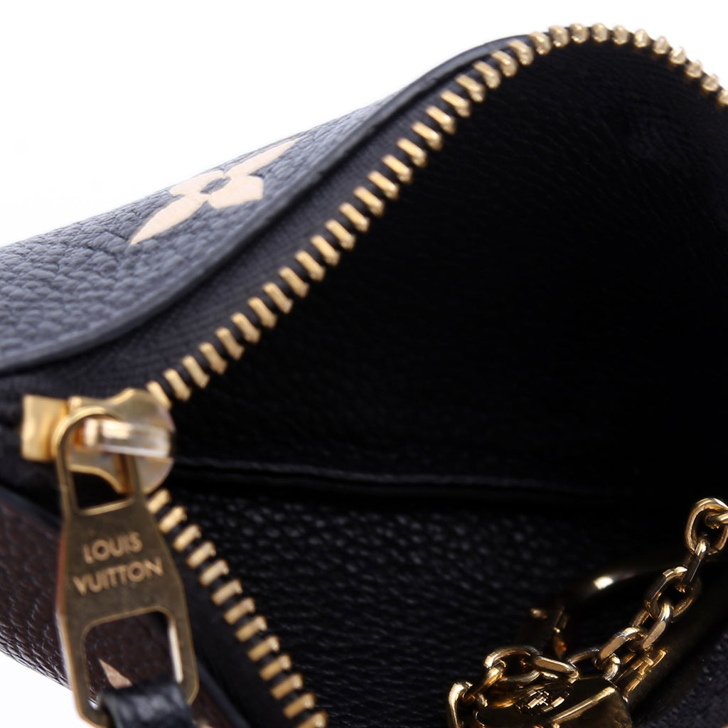 Pochette Cles NM Bicolor Empreinte Black/Beige