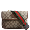 493930 GG Supreme Neo Web Belt Brown/Red/Green